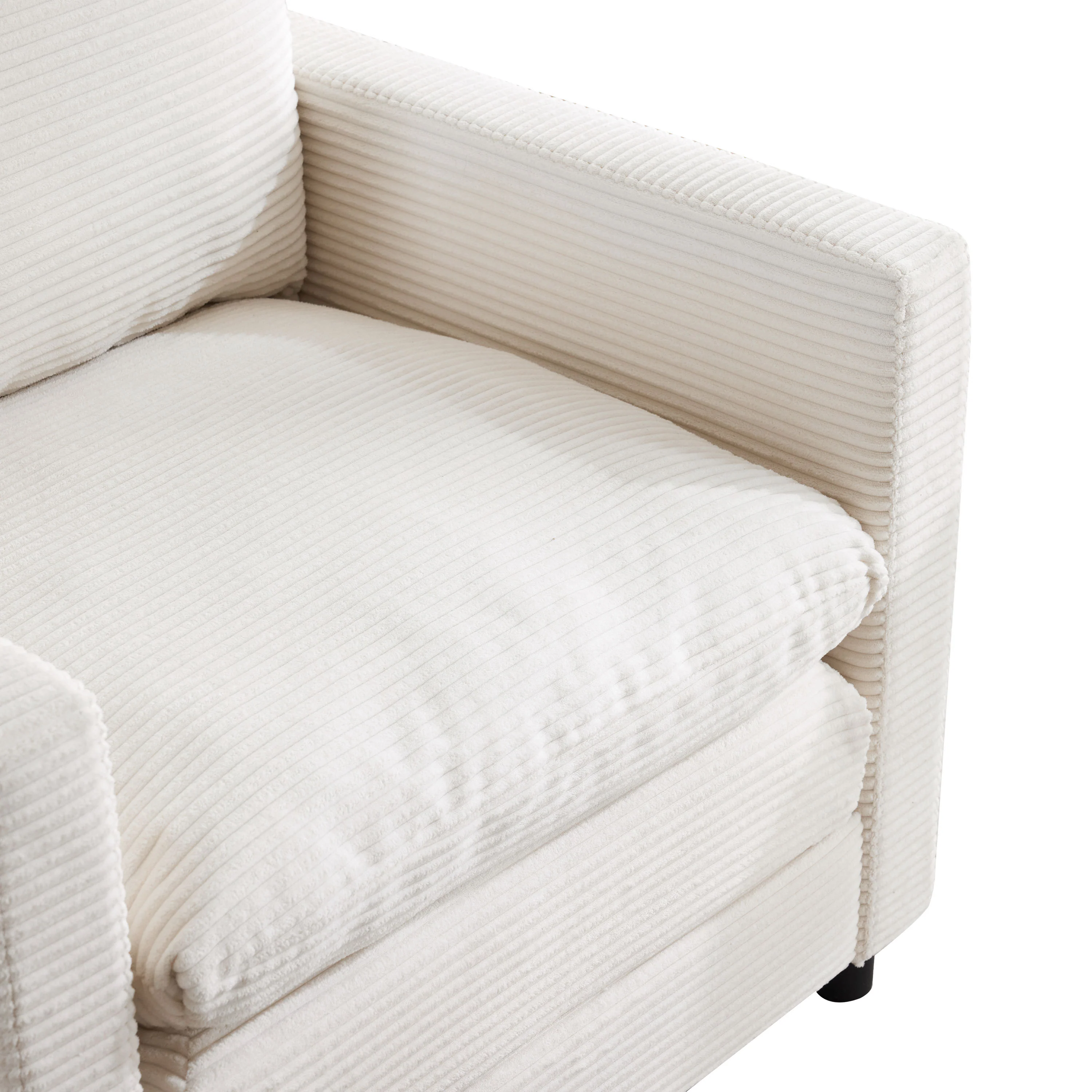 Walker Edison | Corduroy Armchair with Ottoman