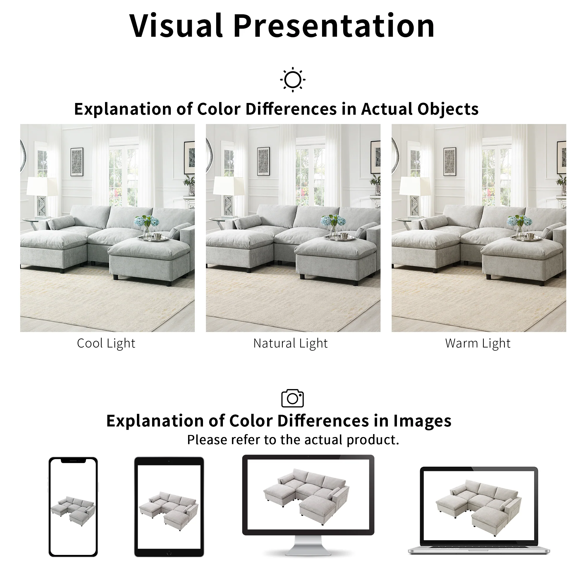 Walker Edison | Modern Cloud Chenille Modular Sectional Sofa with Storage