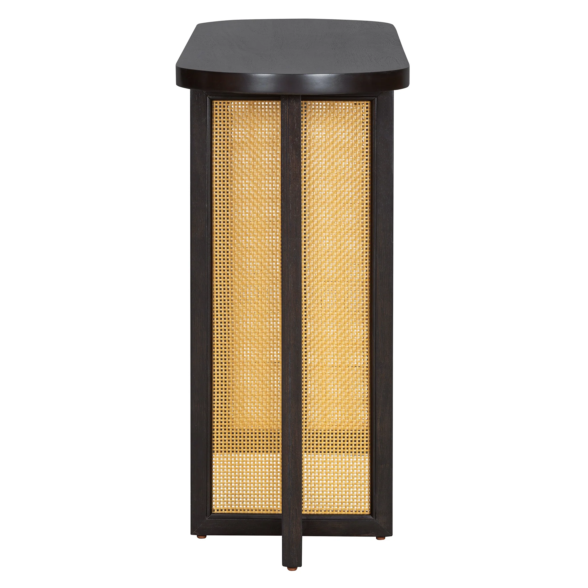 Walker Edison | Farmhouse Rattan Console Table Entryway Table