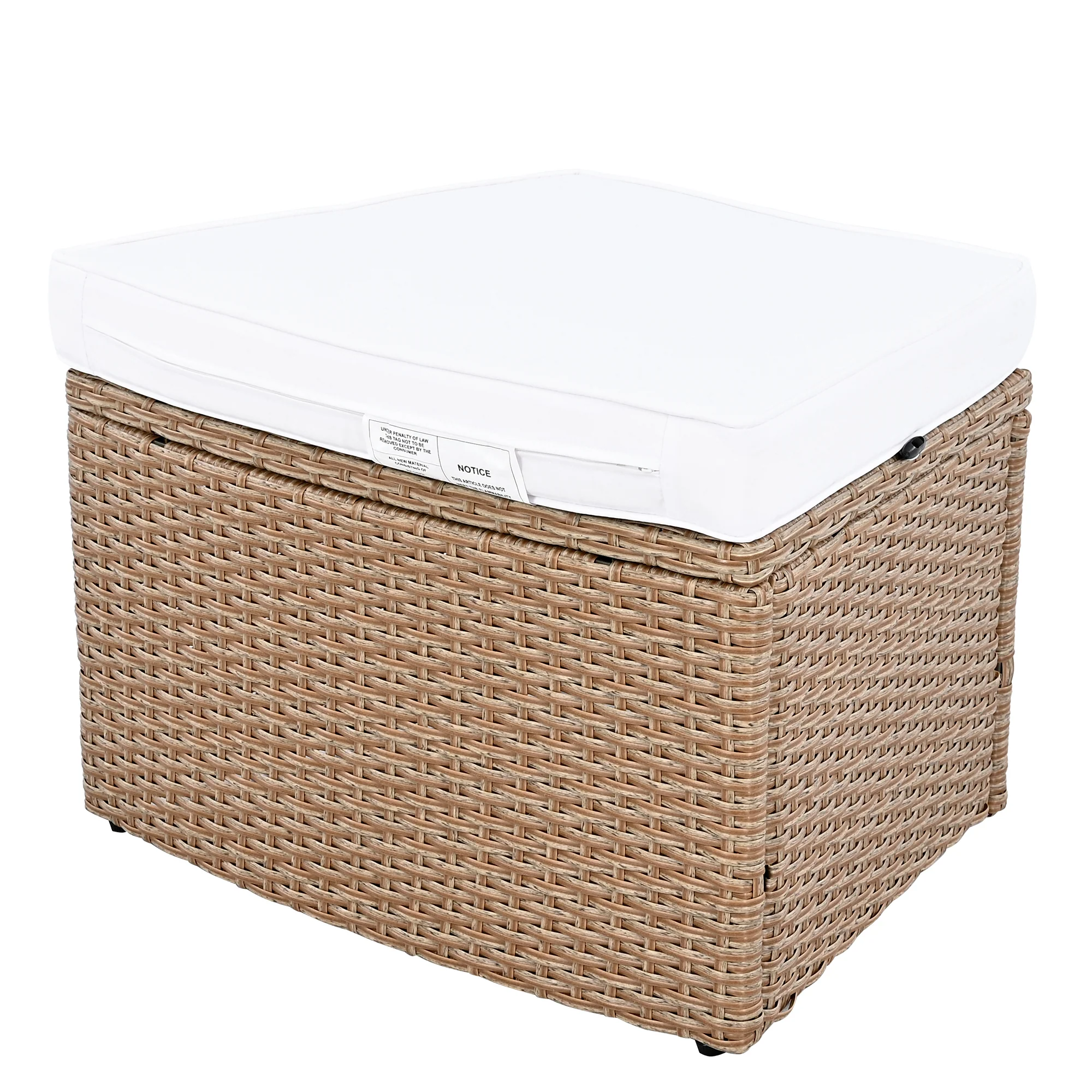 Walker Edison | Wicker Half Moon Outdoor 10-Piece Sectional Sofa Set with Storage