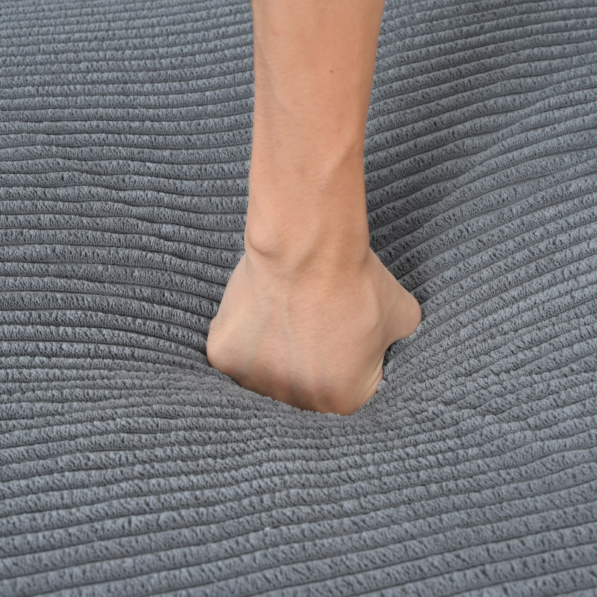 Walker Edison | Corduroy Modular Sectional Sofa with Ottoman