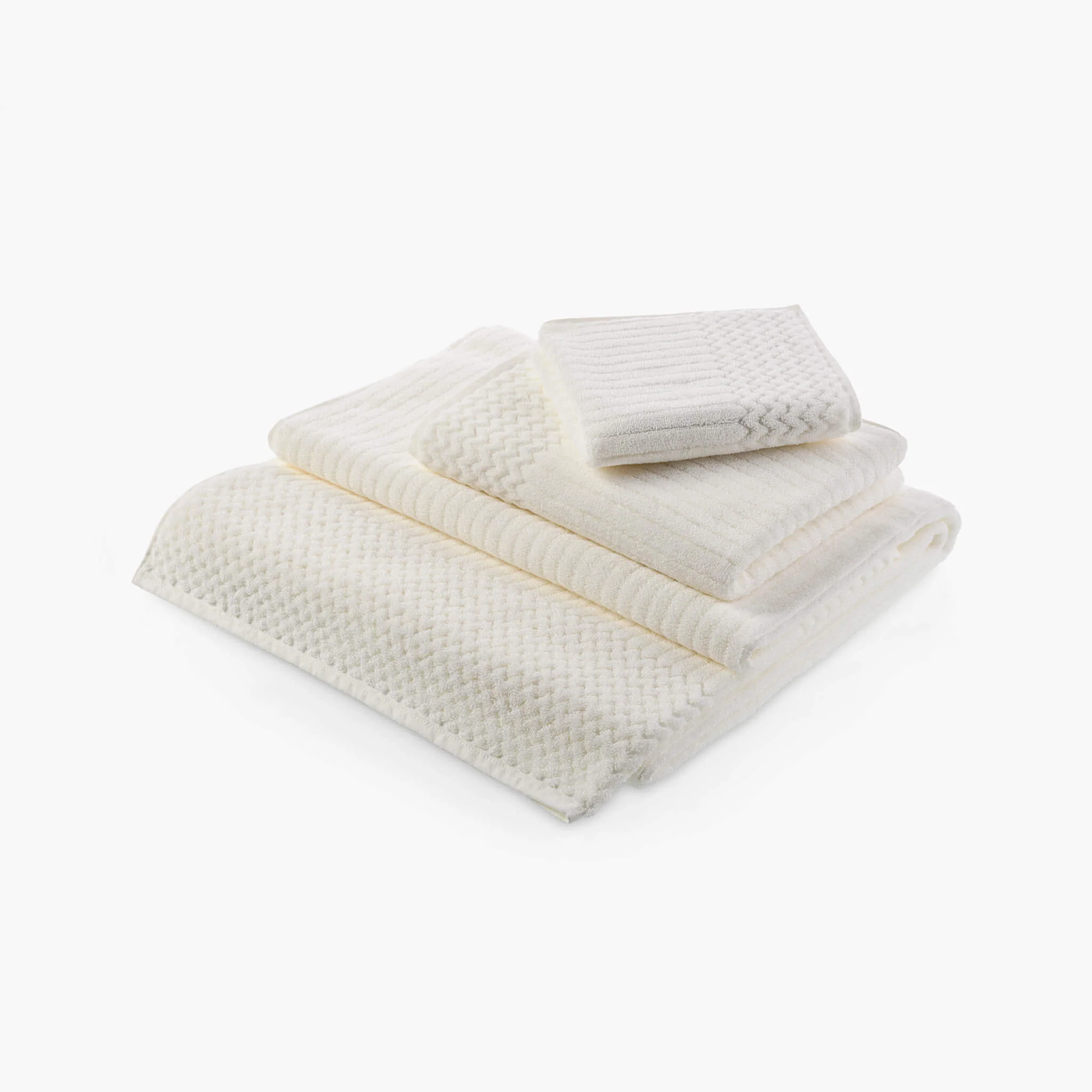 Turkish Towel Collection - Bonini Chevron Ivory