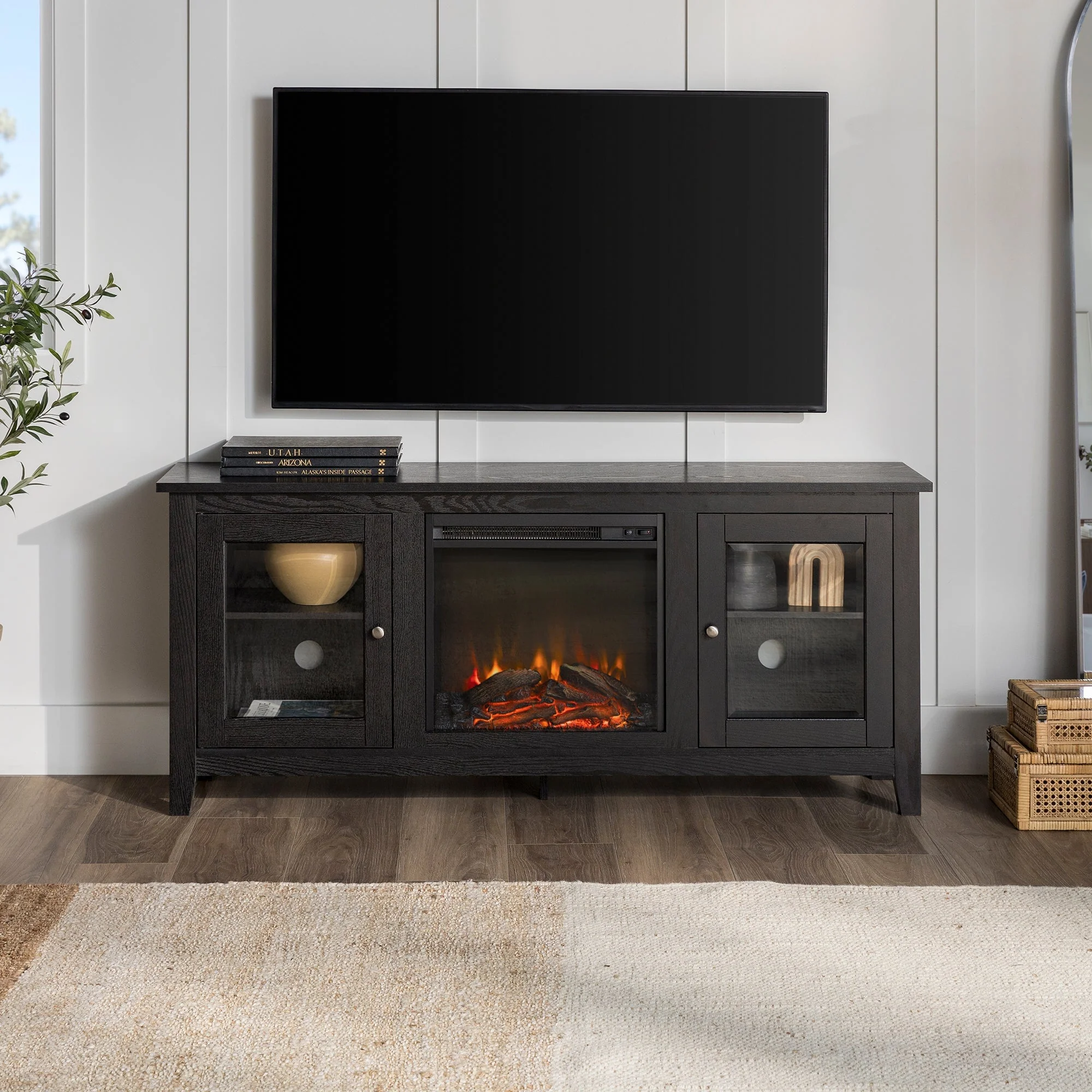 58 Traditional Electric Fireplace TV Stand