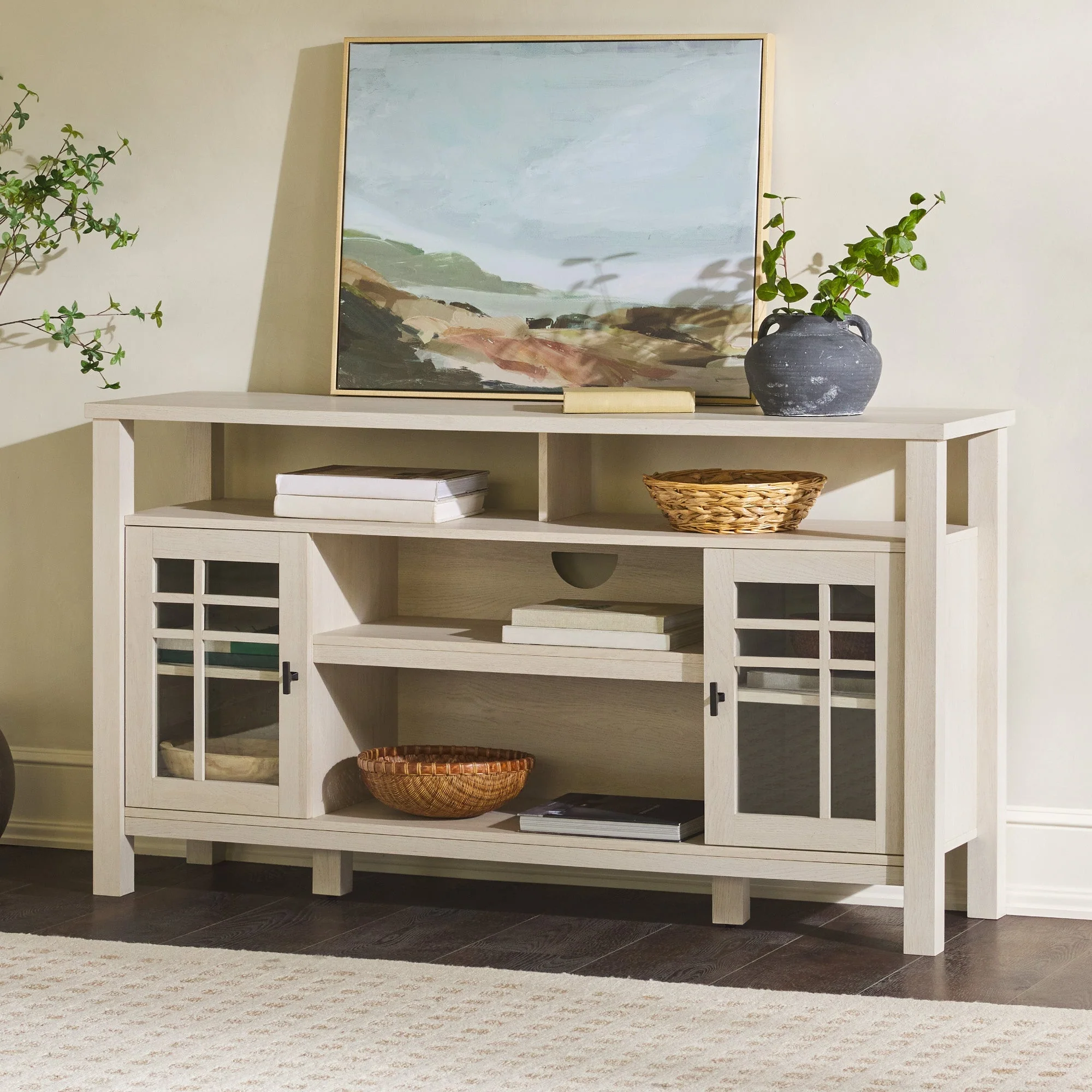 Hattie 58 2-Door Transitional Buffet Sideboard & TV Stand