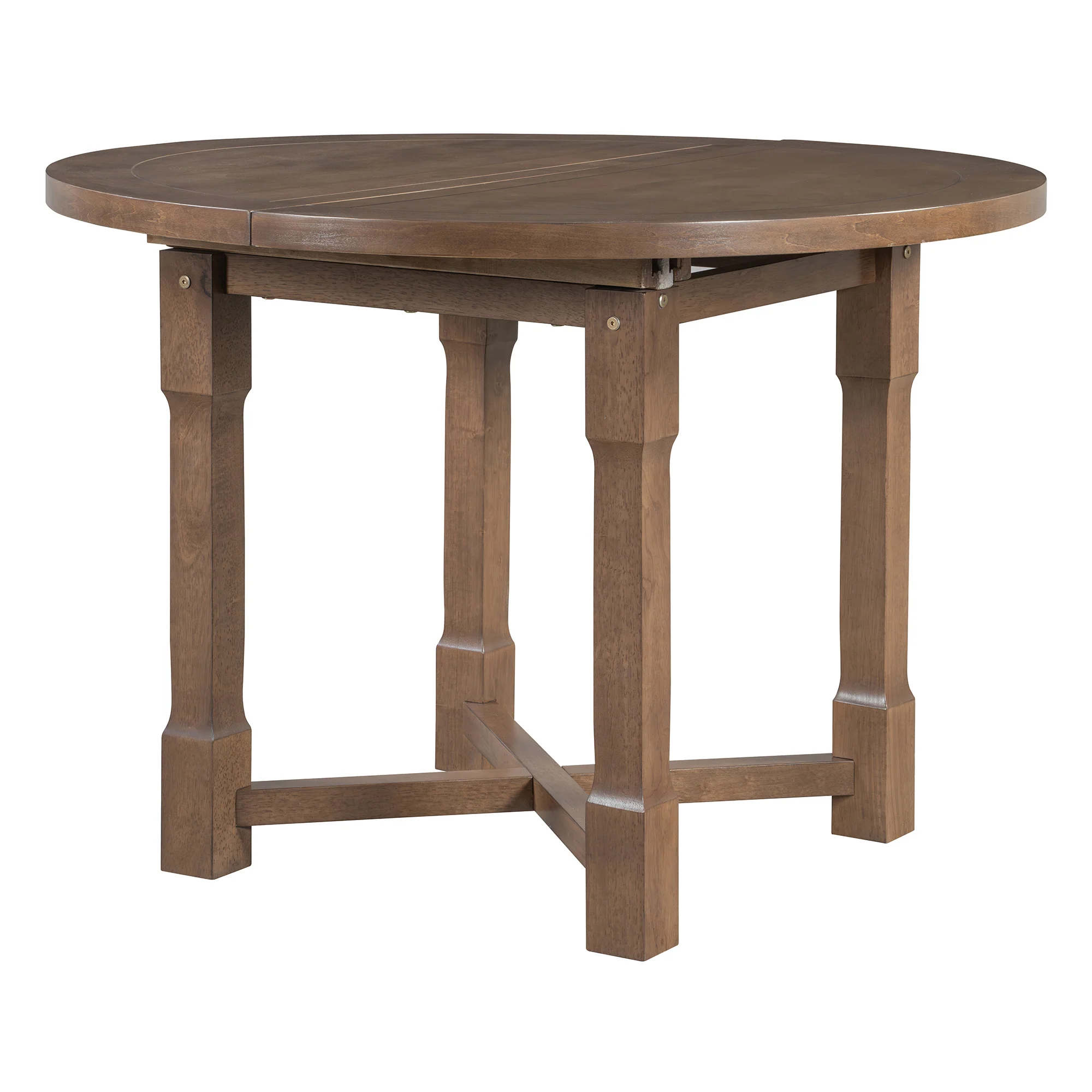 Walker Edison | Farmhouse Kitchen 5-Piece Extendable Dining Table Set for 4 with Upholstered Chair