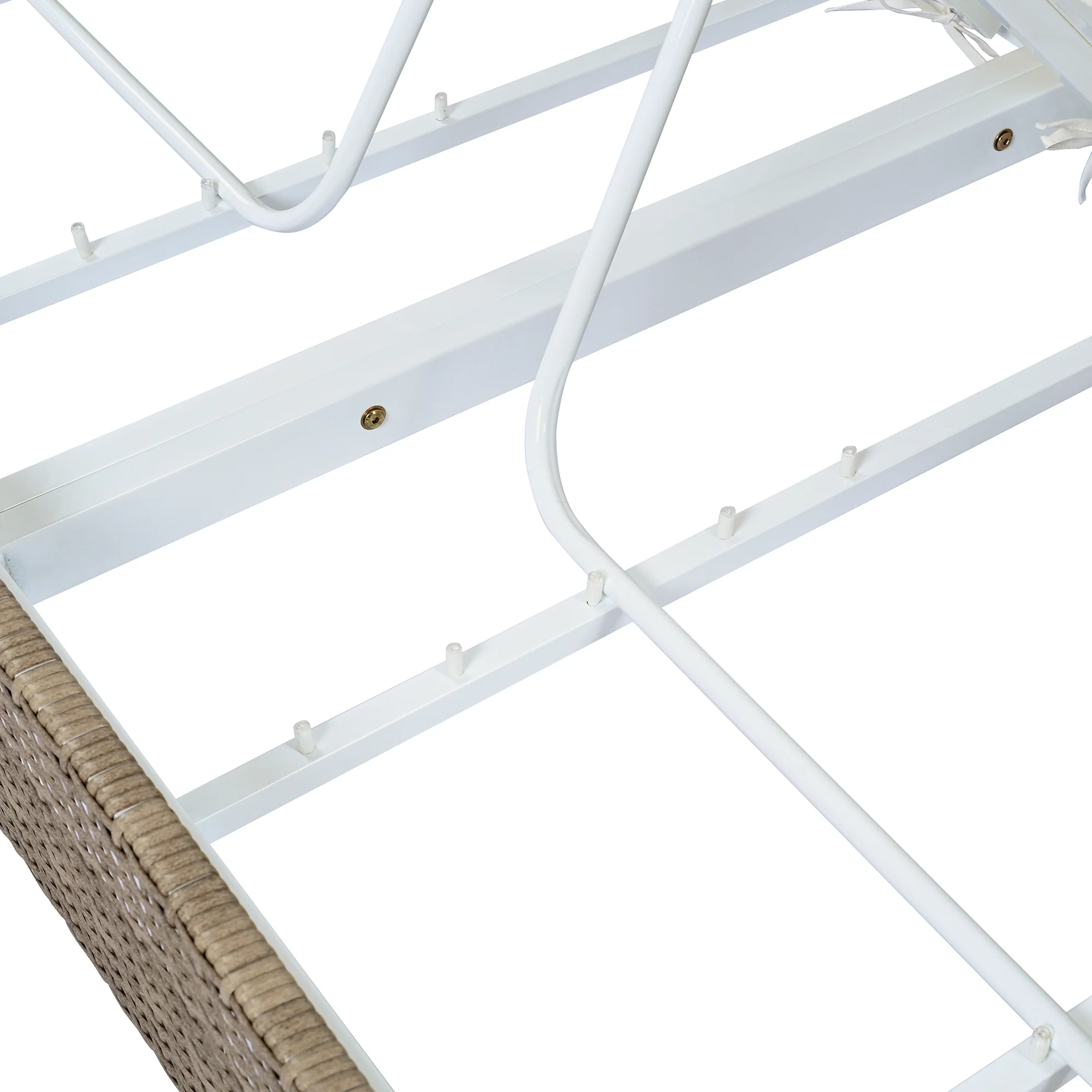 Walker Edison | Minimalist Outdoor Patio Rattan Adjustable Daybed