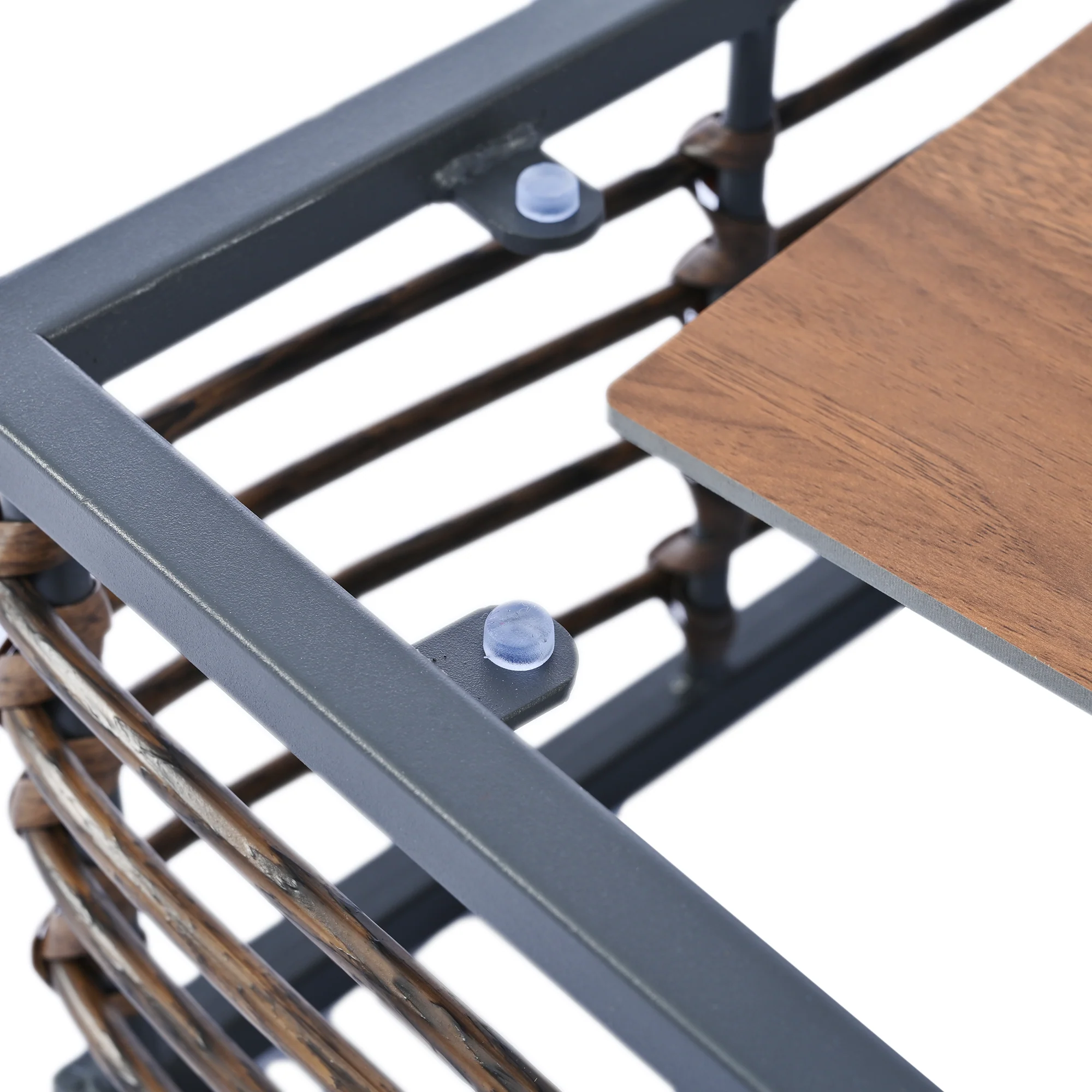 Walker Edison | Modern Minimalist 7-Piece Metal Outdoor Patio Sectional Sofa Set