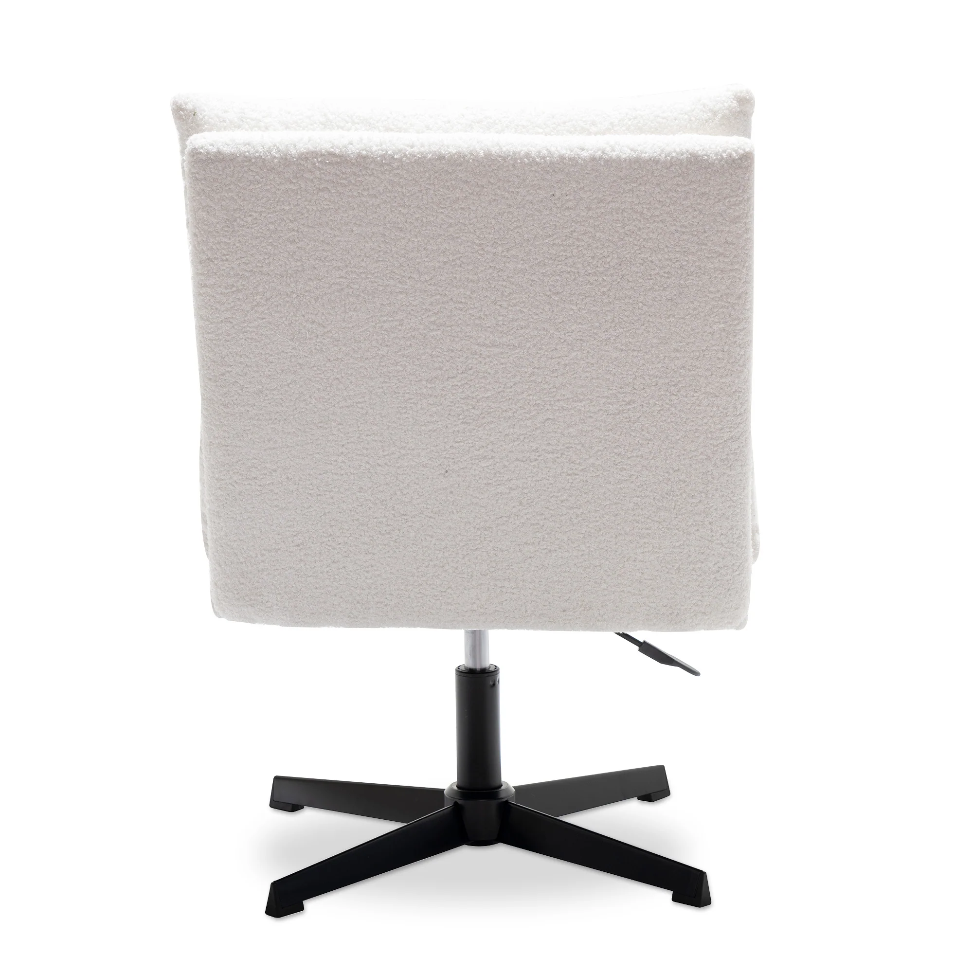 Walker Edison | Beige Teddy Swivel Wide Desk Chair