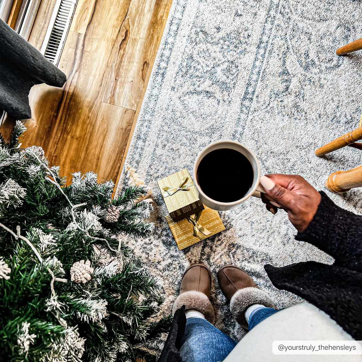 Boutique Rugs - Arias Cream & Blue Washable Area Rug