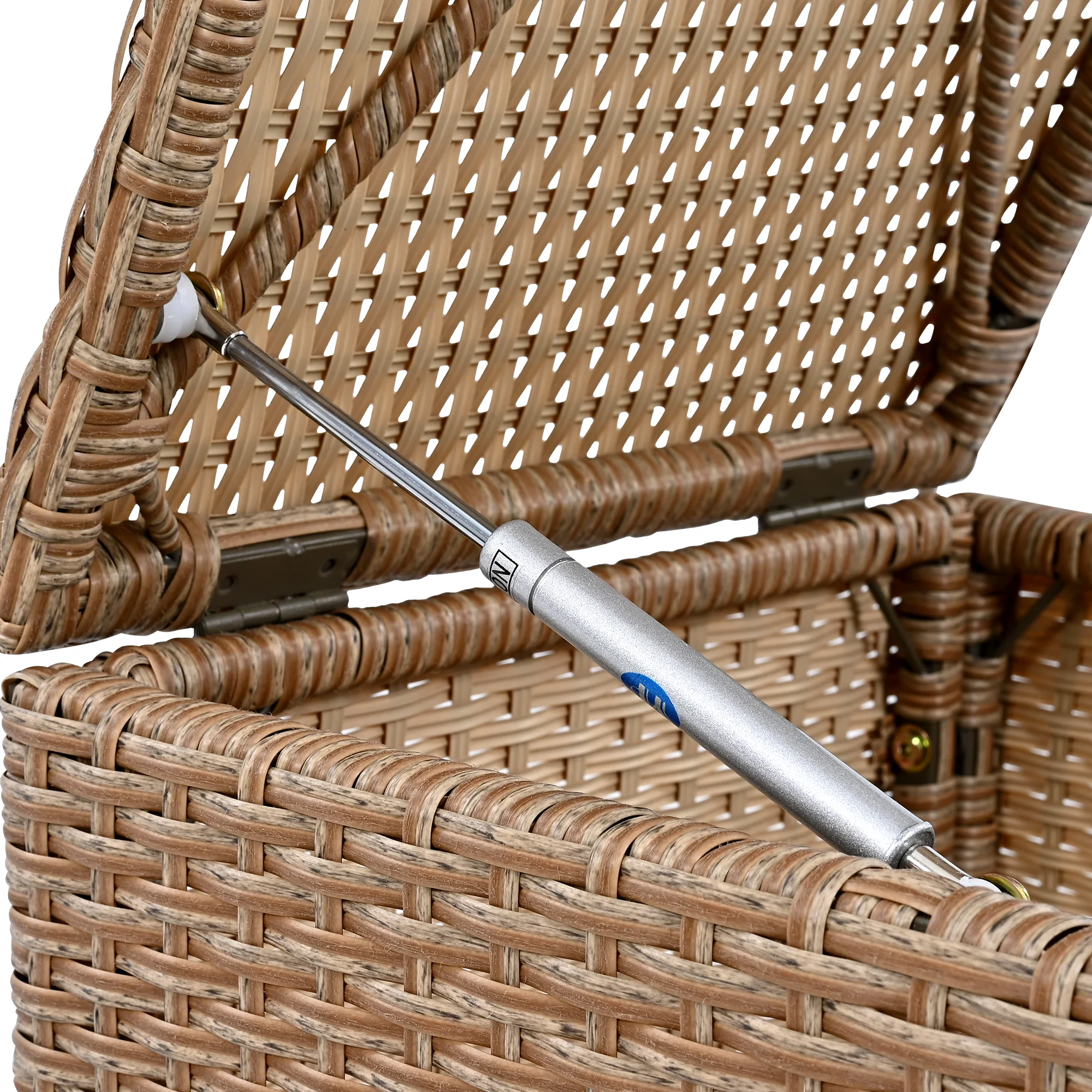 Walker Edison | Wicker Half Moon Outdoor 10-Piece Sectional Sofa Set with Storage