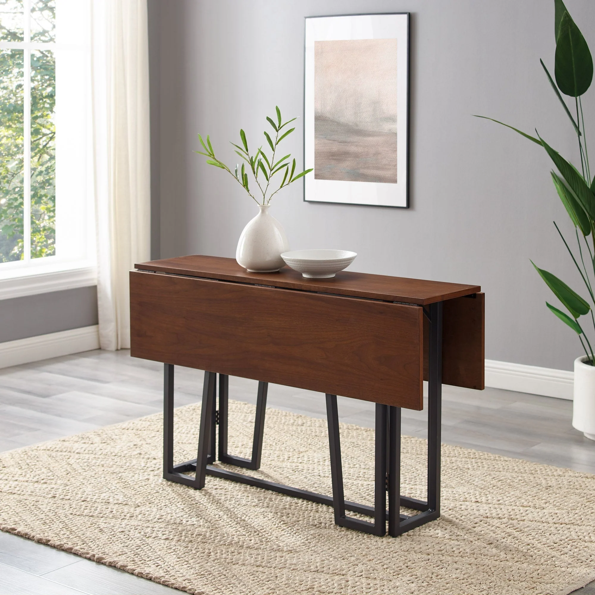 Memphis 47 Modern Drop-Leaf Dining Table