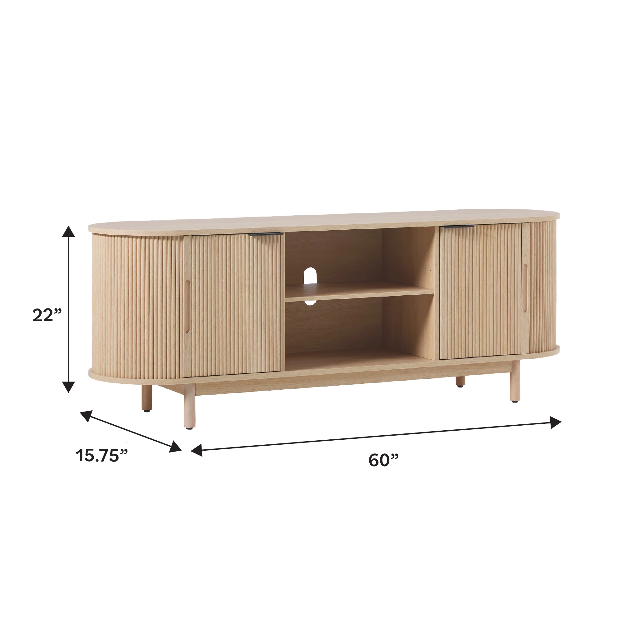 Chloe Modern Reeded TV Stand