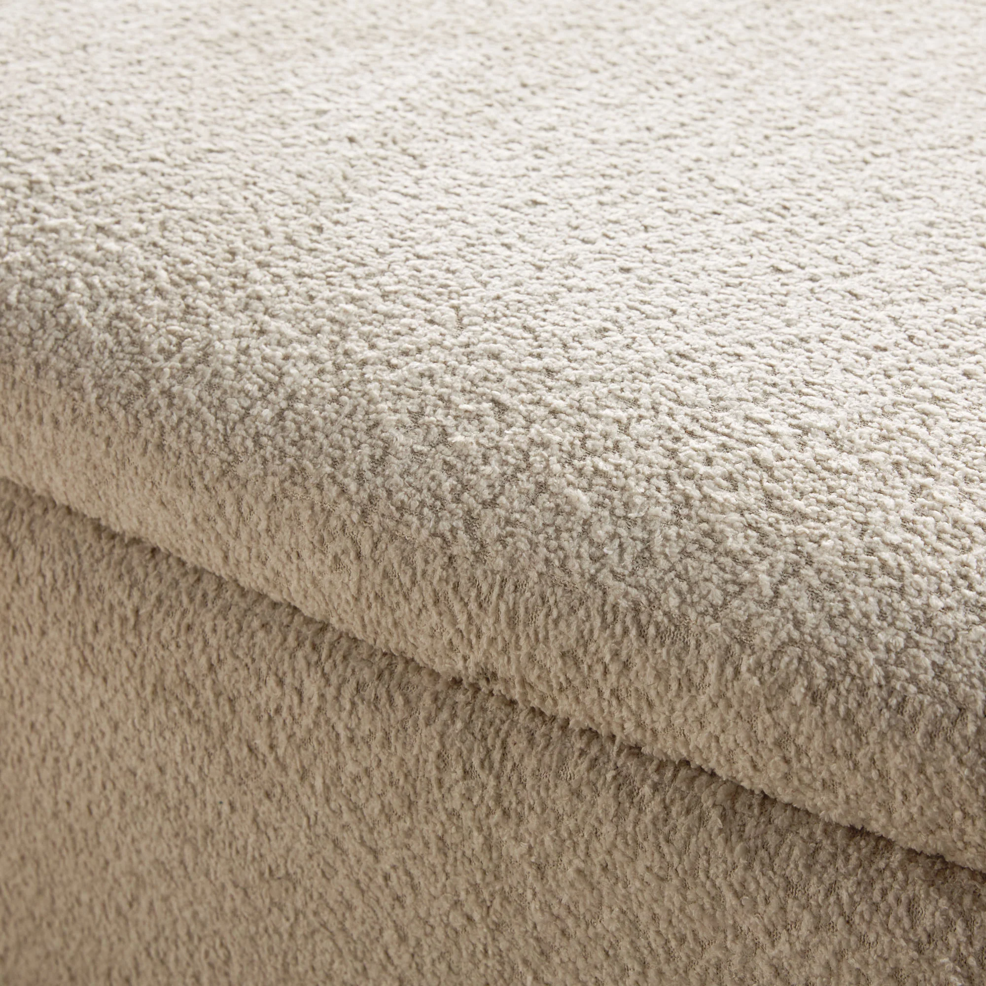 Linley Contemporary Boucle Easy Assembly Upholstered Large Storage Ottoman