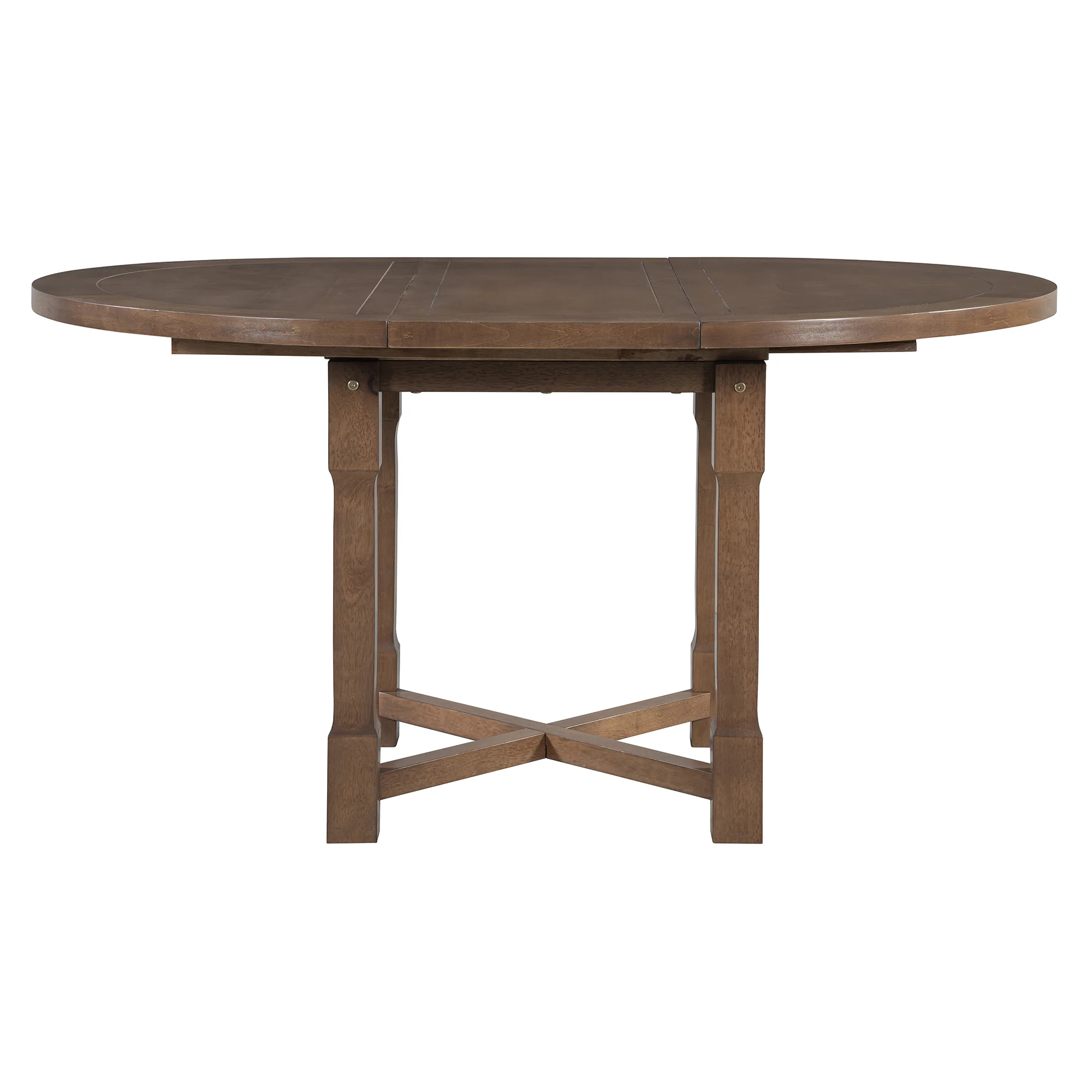 Walker Edison | Farmhouse Kitchen 5-Piece Extendable Dining Table Set for 4 with Upholstered Chair