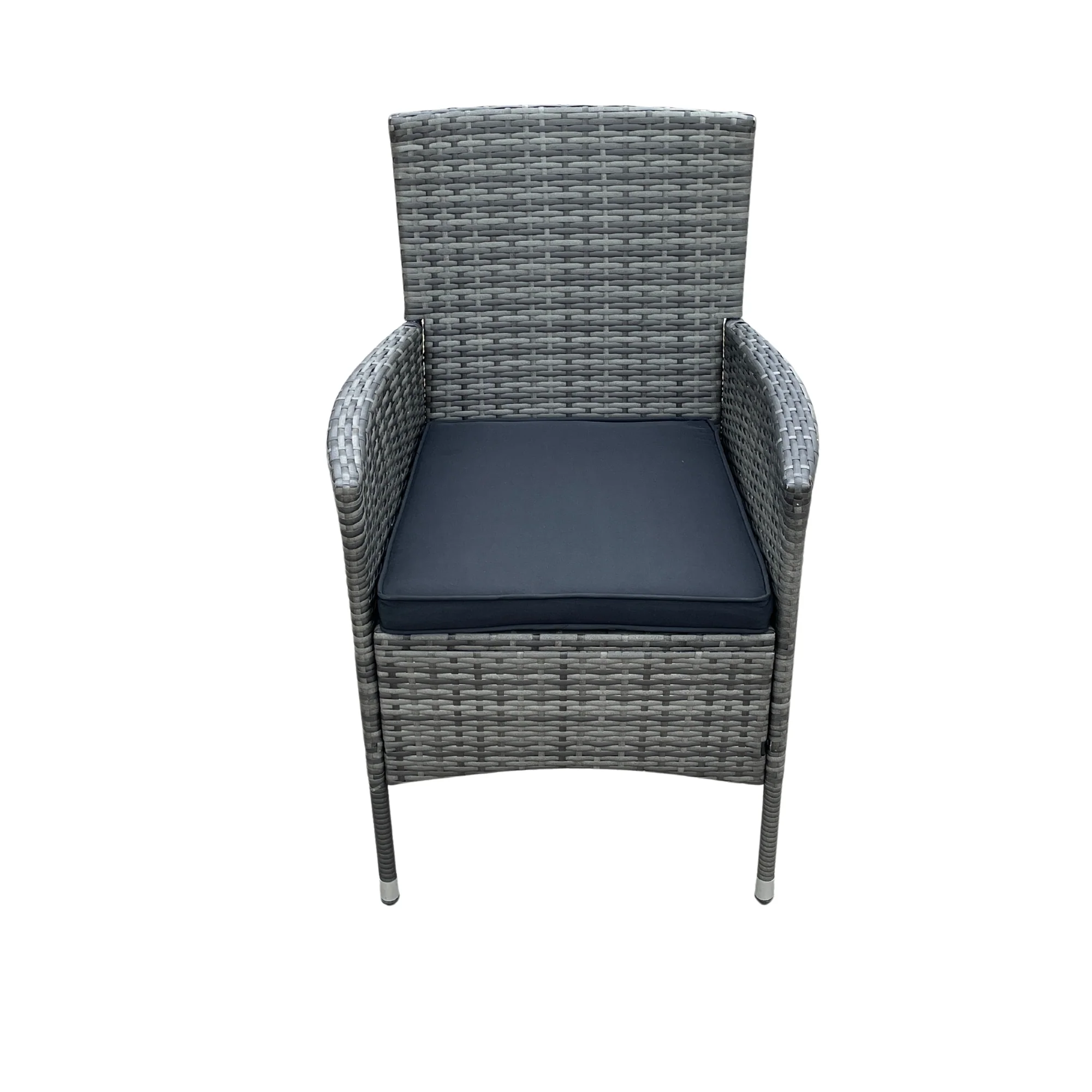 Walker Edison | 9 piece Outdoor Patio Wicker Dining Set with Glass Top