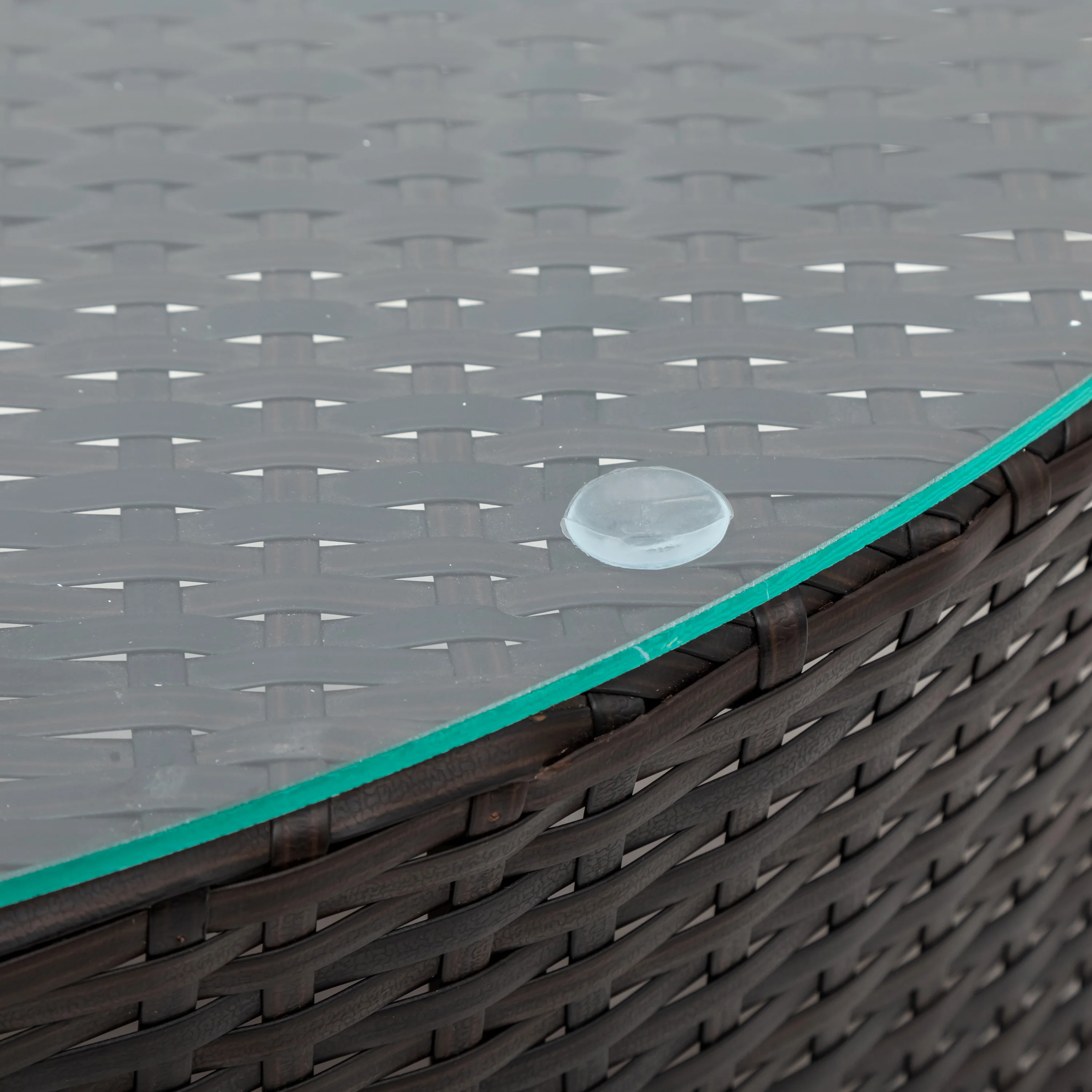 Walker Edison | Modern Wicker 5 Pieces All-Weather Wicker Sofa Set