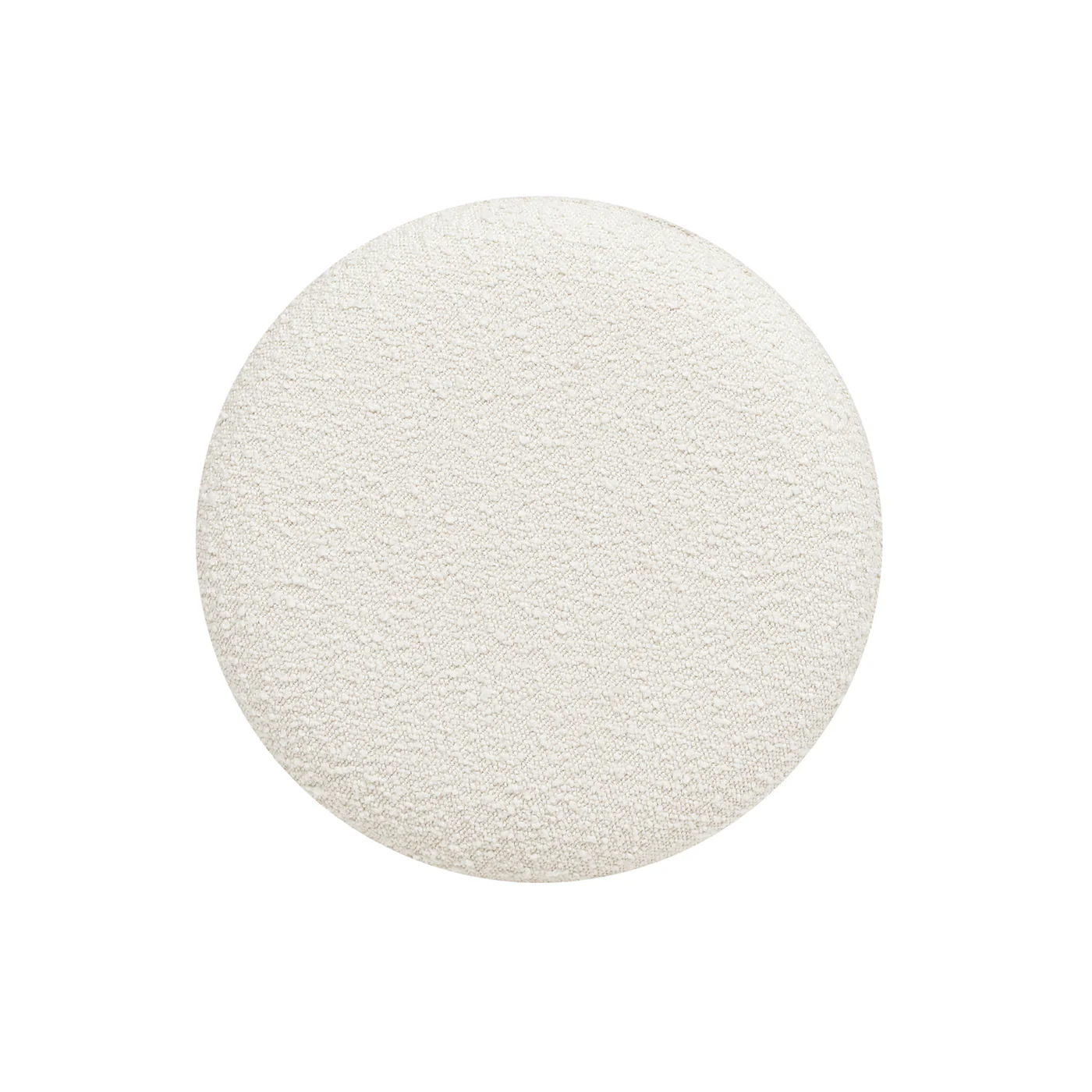 Walker Edison | Bali 18.5' Round Upholstered Ottoman with Natural Wood Base