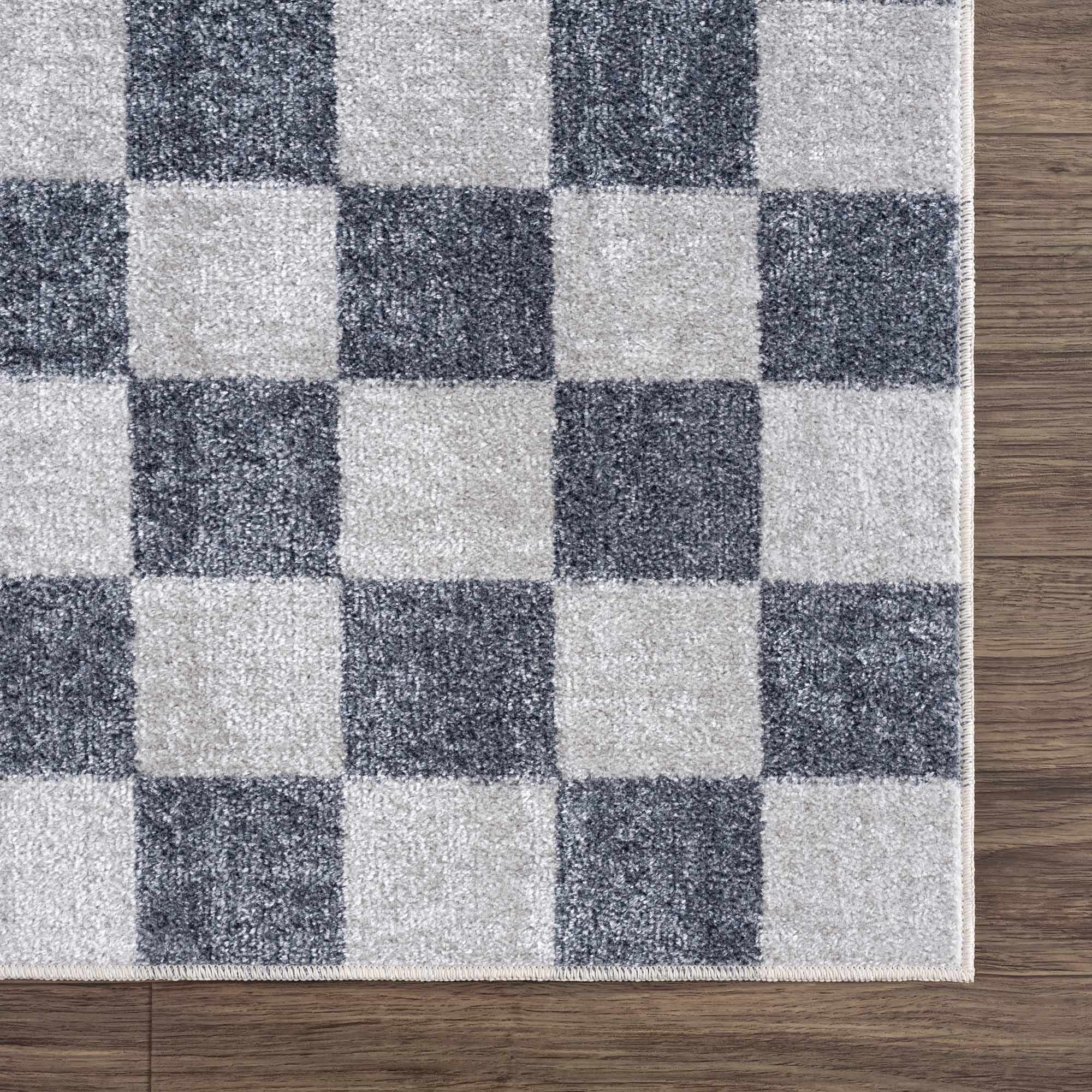 Boutique Rugs - Alie Gray Checkered Washable Area Rug
