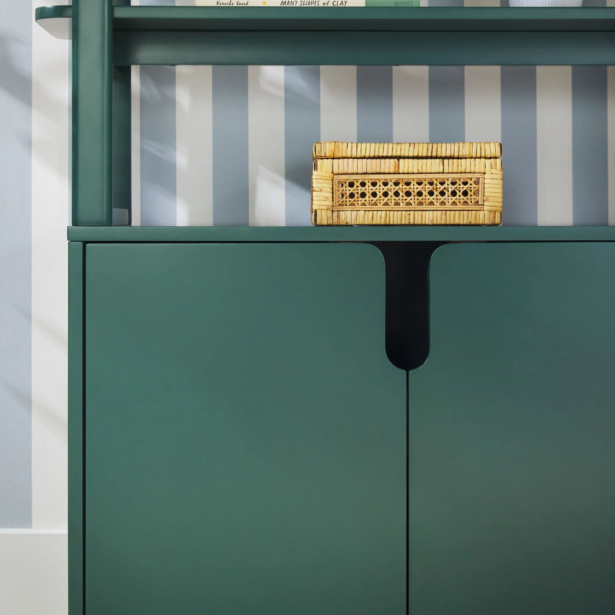 Zoey Modern Arched Wood Cabinet Storage Bookcase