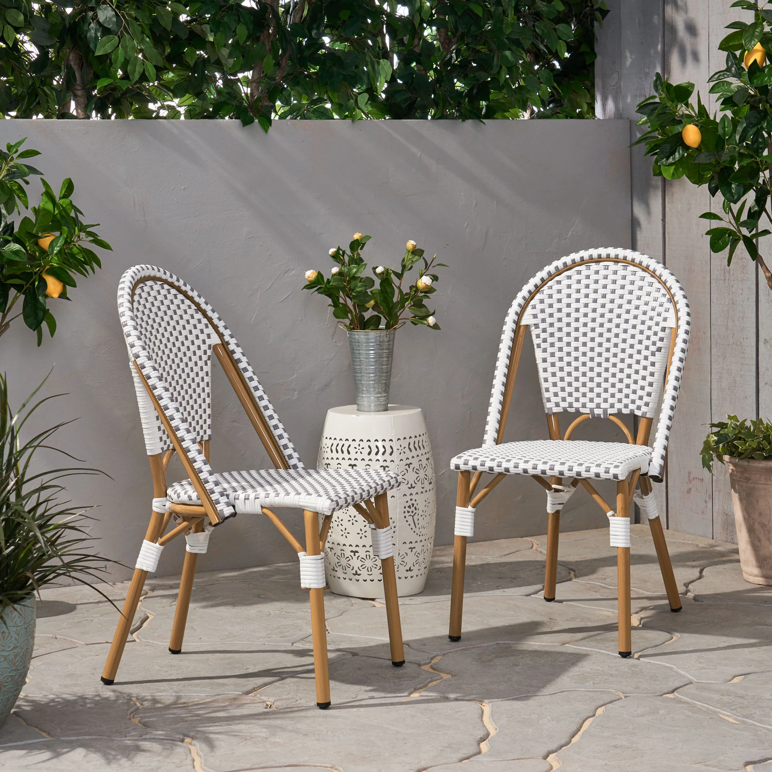 Walker Edison | French Bistro Patio Chat Set