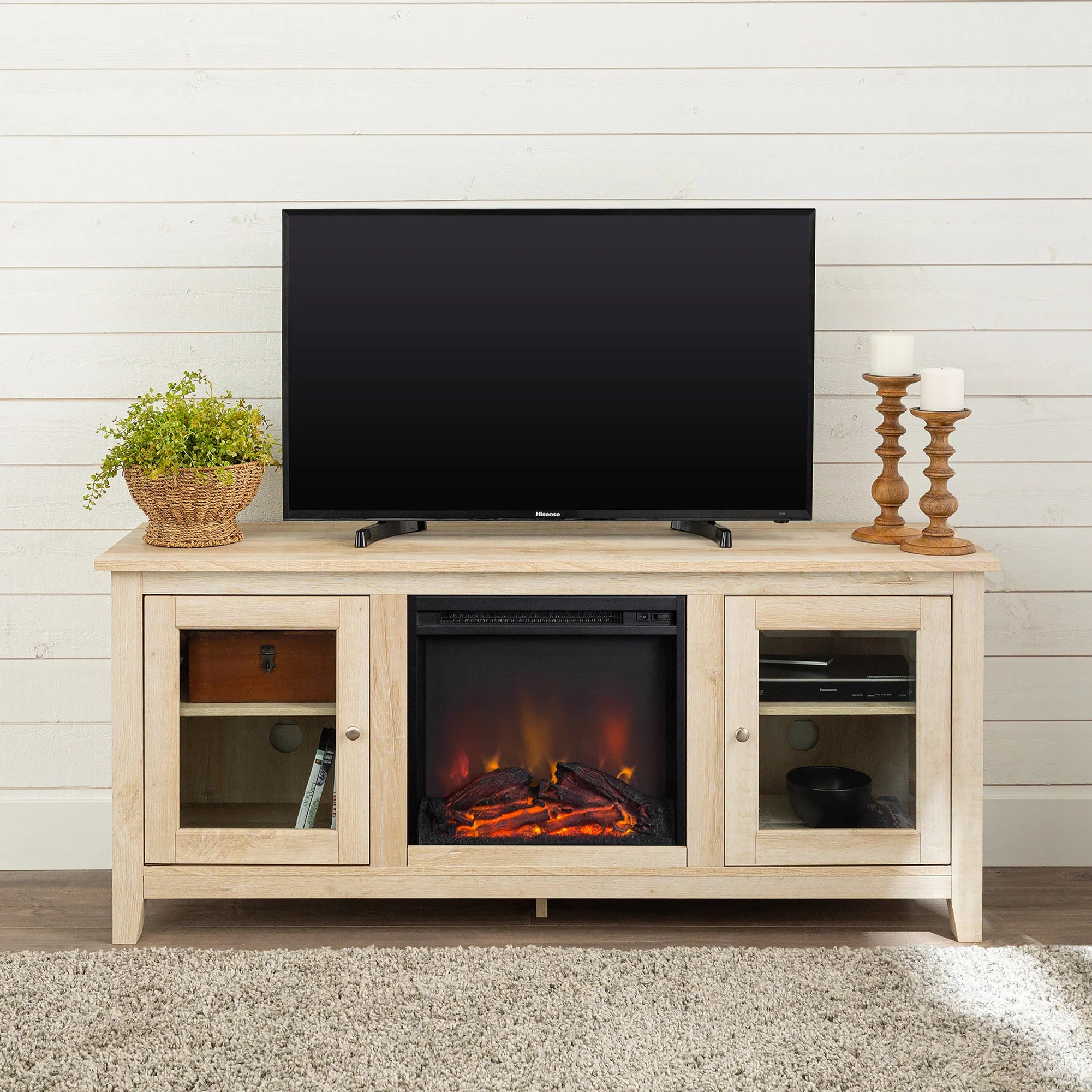58 Traditional Electric Fireplace TV Stand