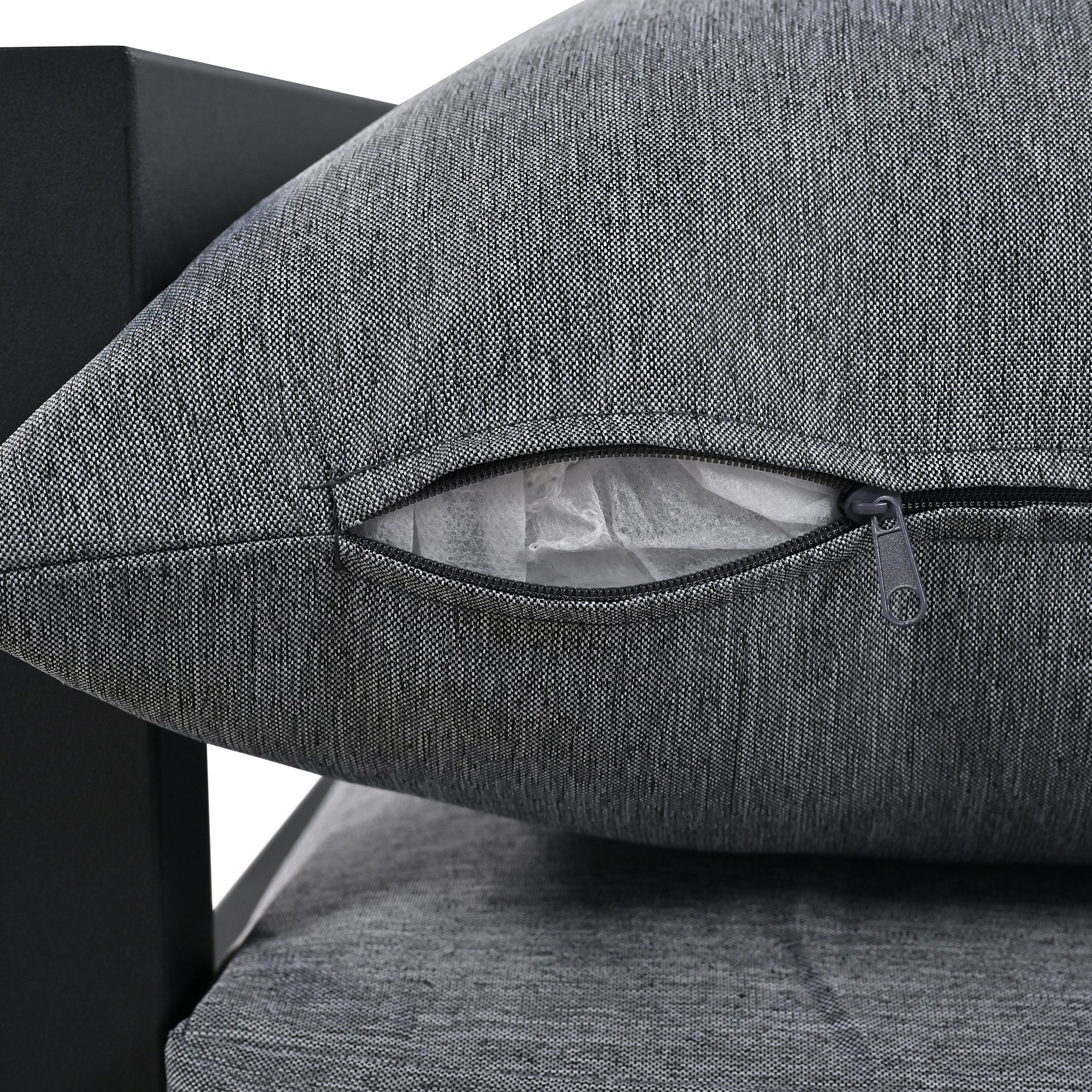 Walker Edison | Outdoor Patio Steel 4 Piece Sofa Set