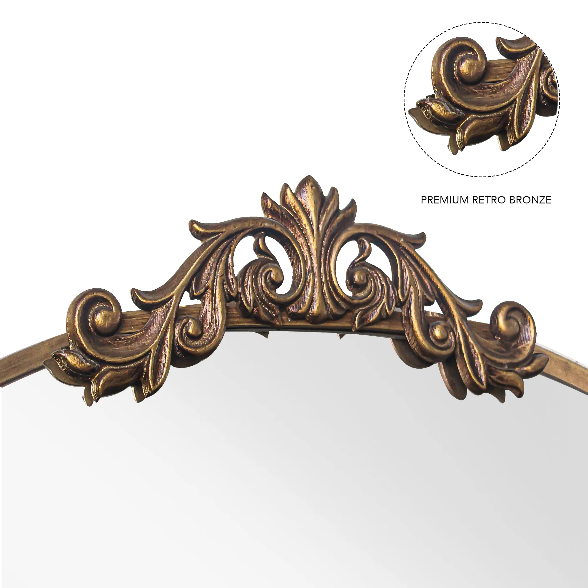 Walker Edison | Vintage Ornate Arched Full Length Mirror