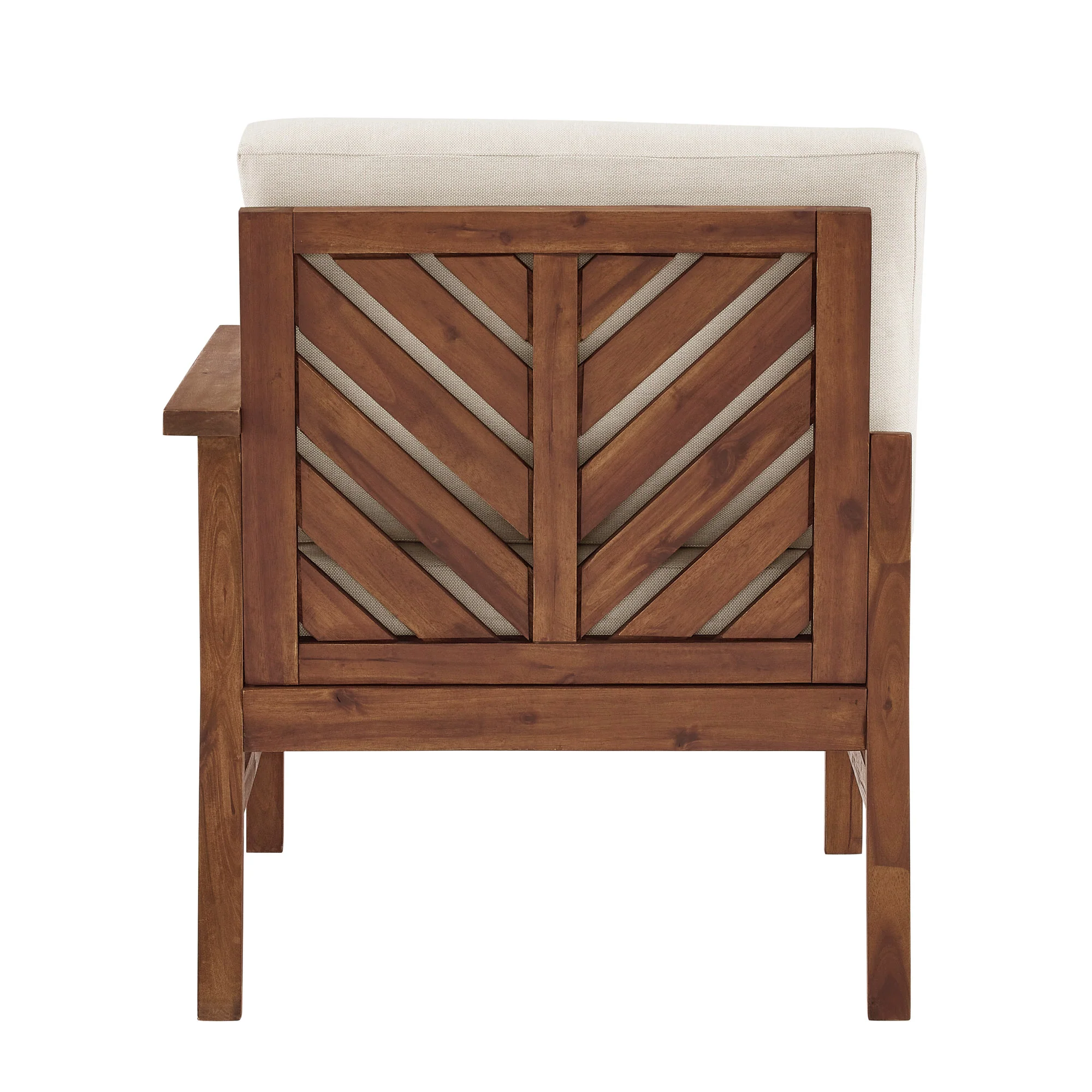 Vincent Acacia Wood Modular Chevron Sectional Seats