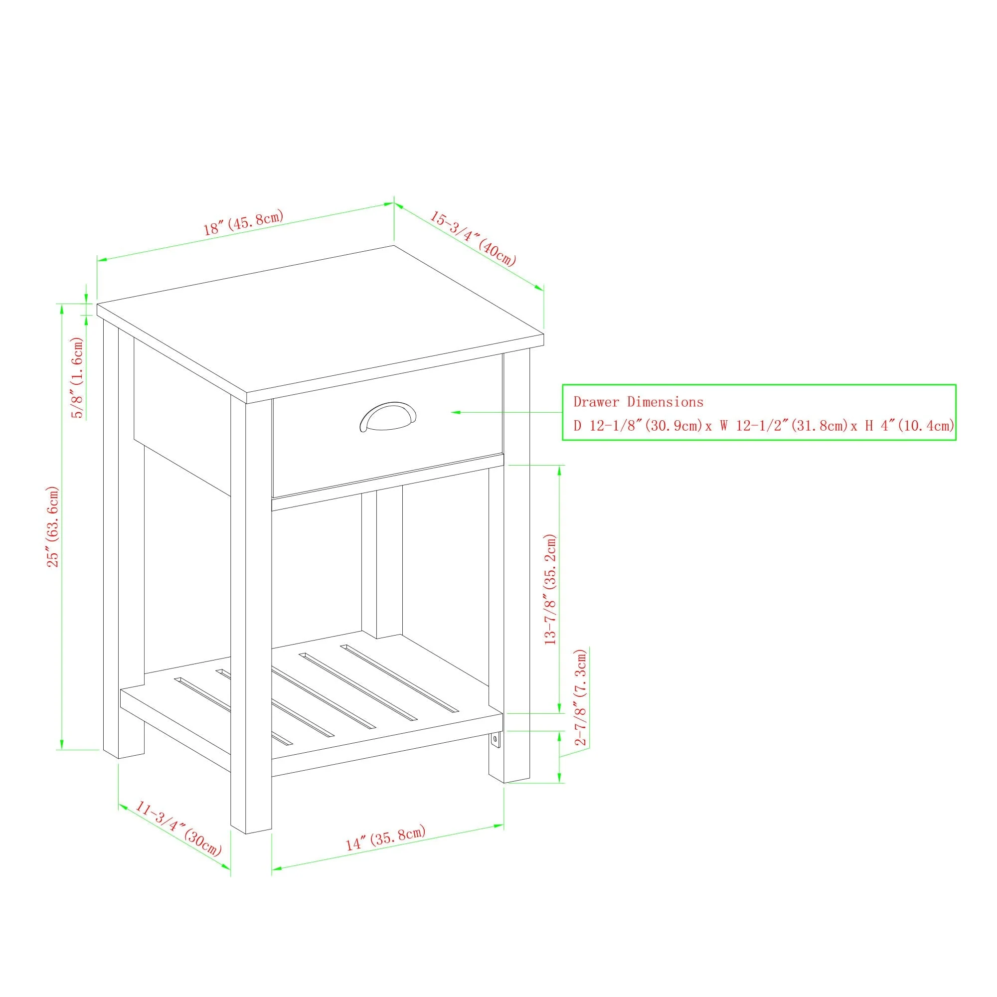 Country Nightstand / Side Table