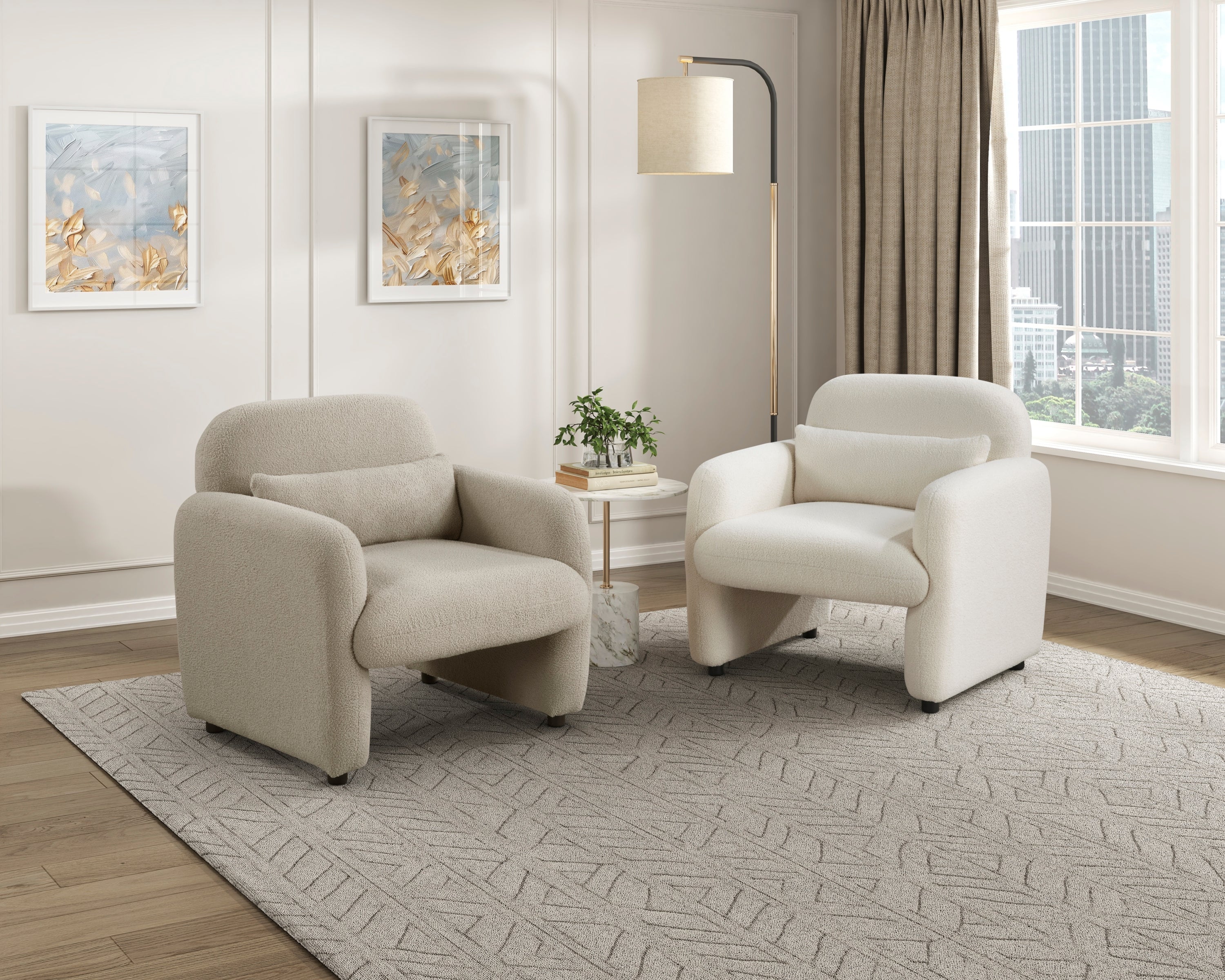 Walker Edison | Contemporary Boucle Accent Chair