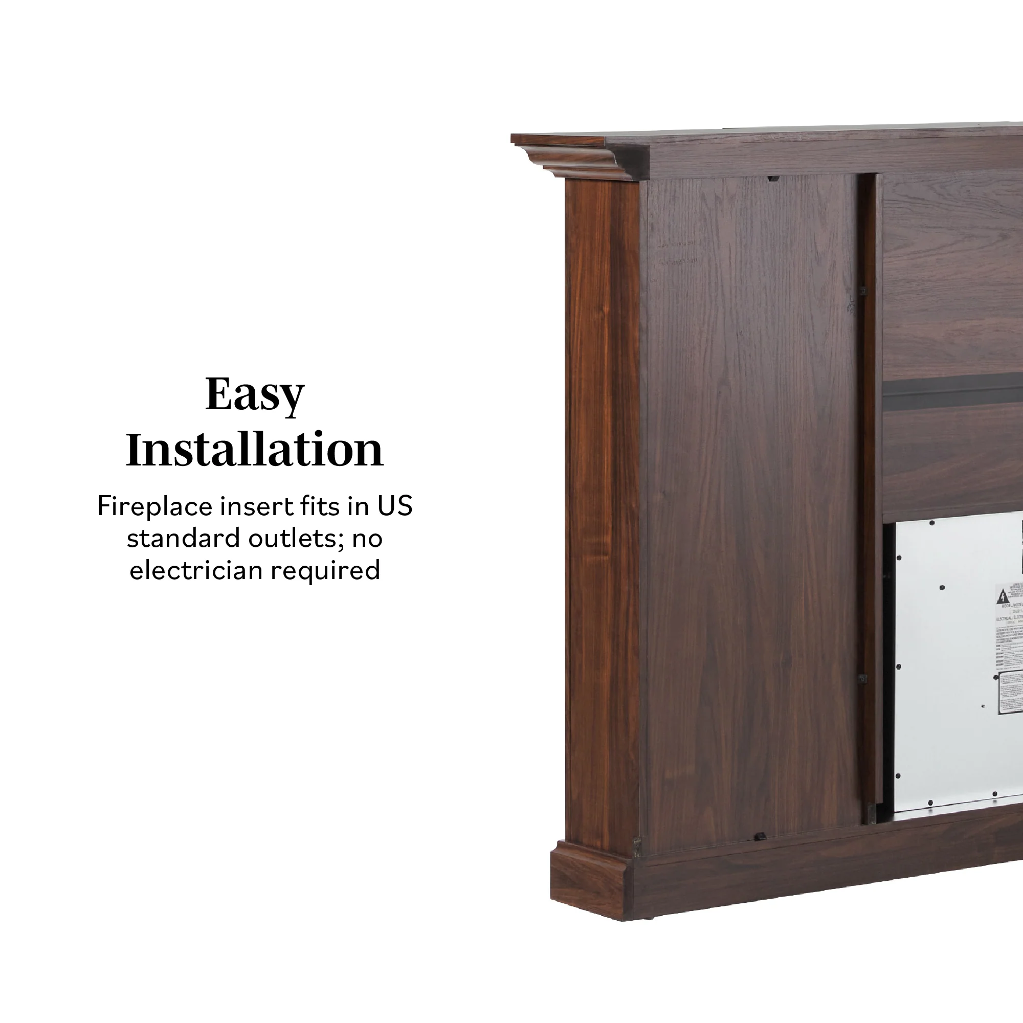 Cullen 70 Traditional Electric Fireplace with Mantel and Shelves