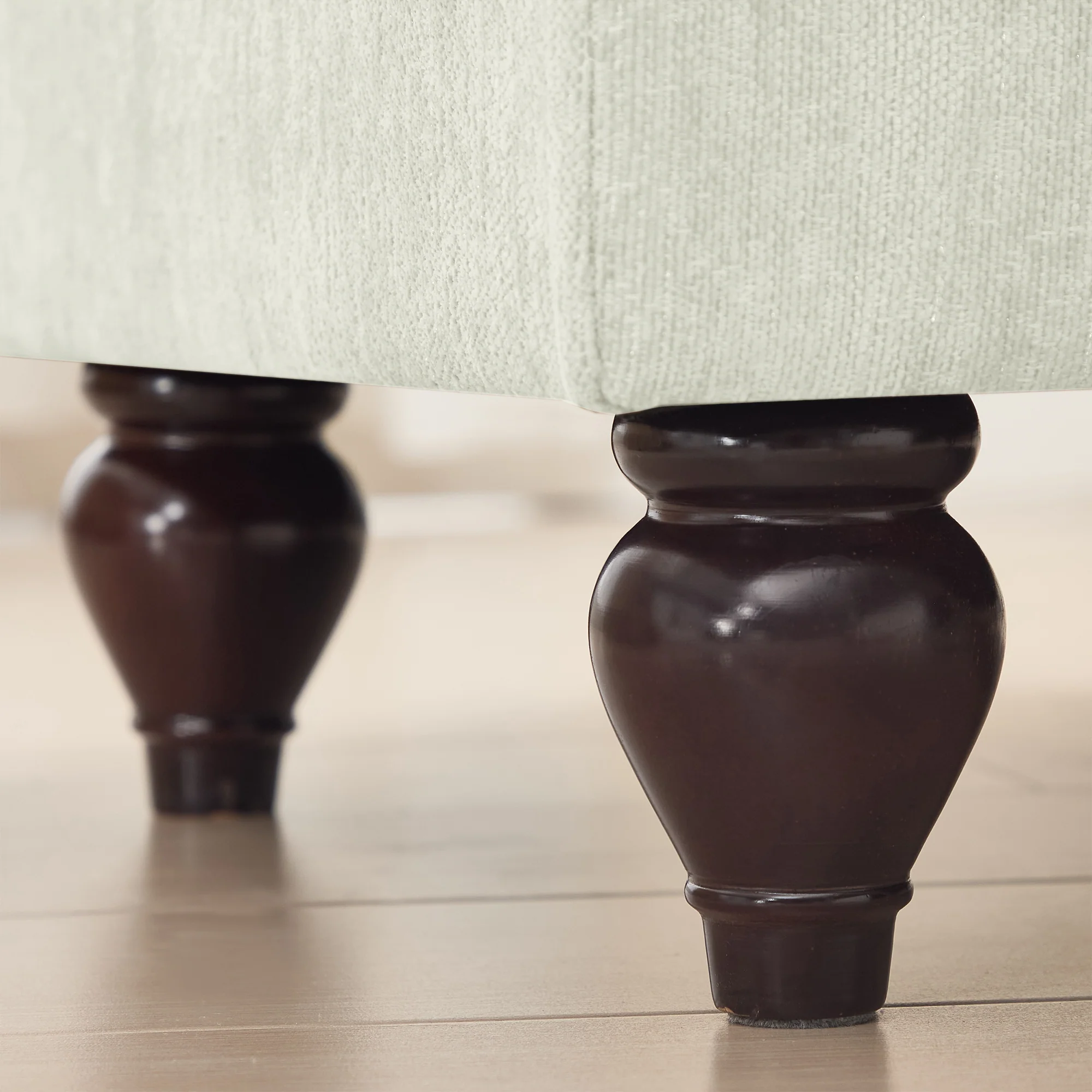 Walker Edison | 2 in 1 Classic Traditional Style Sectional Sofa with Removable Ruffles Pleats Skirts