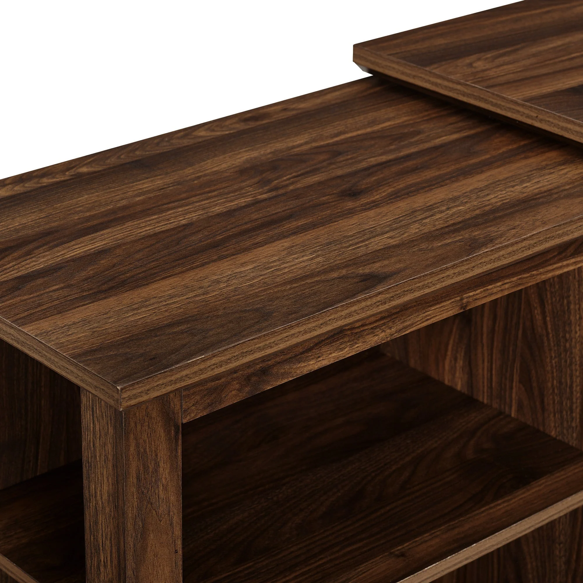 70 Tiered Top Open Shelf Fireplace TV Stand