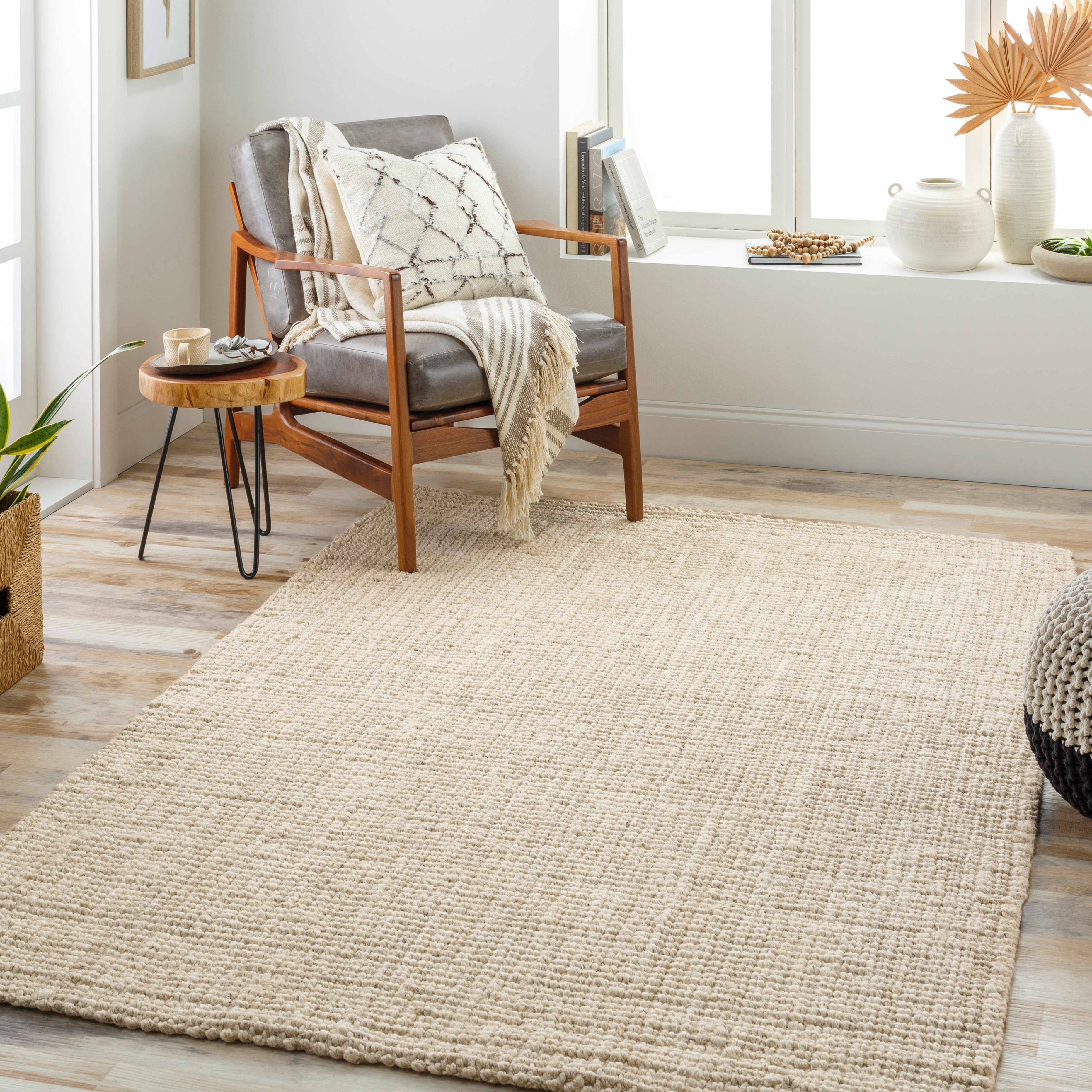 Boutique Rugs - Ambel Cream Jute Rug
