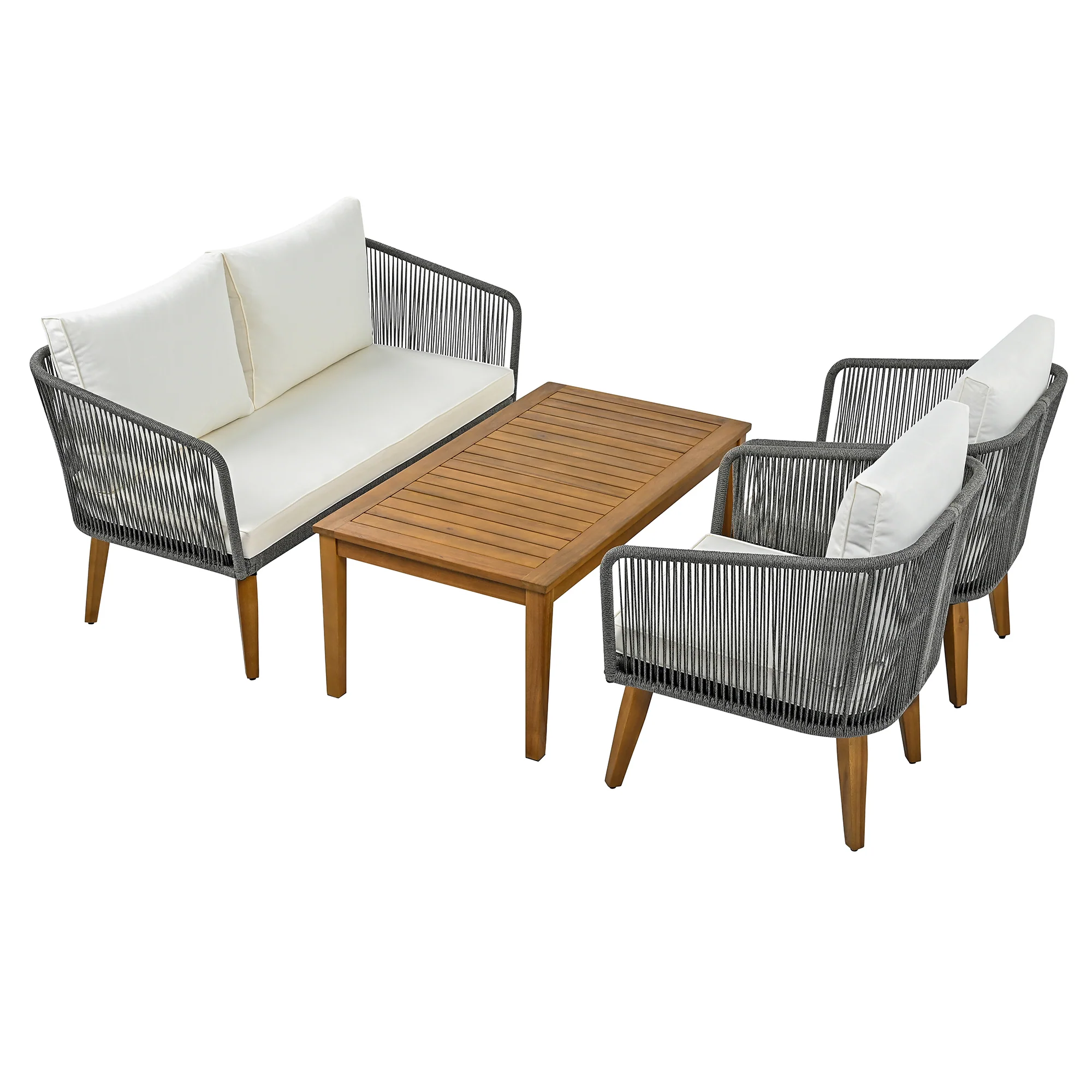 Walker Edison | Rope Patio Furniture Set