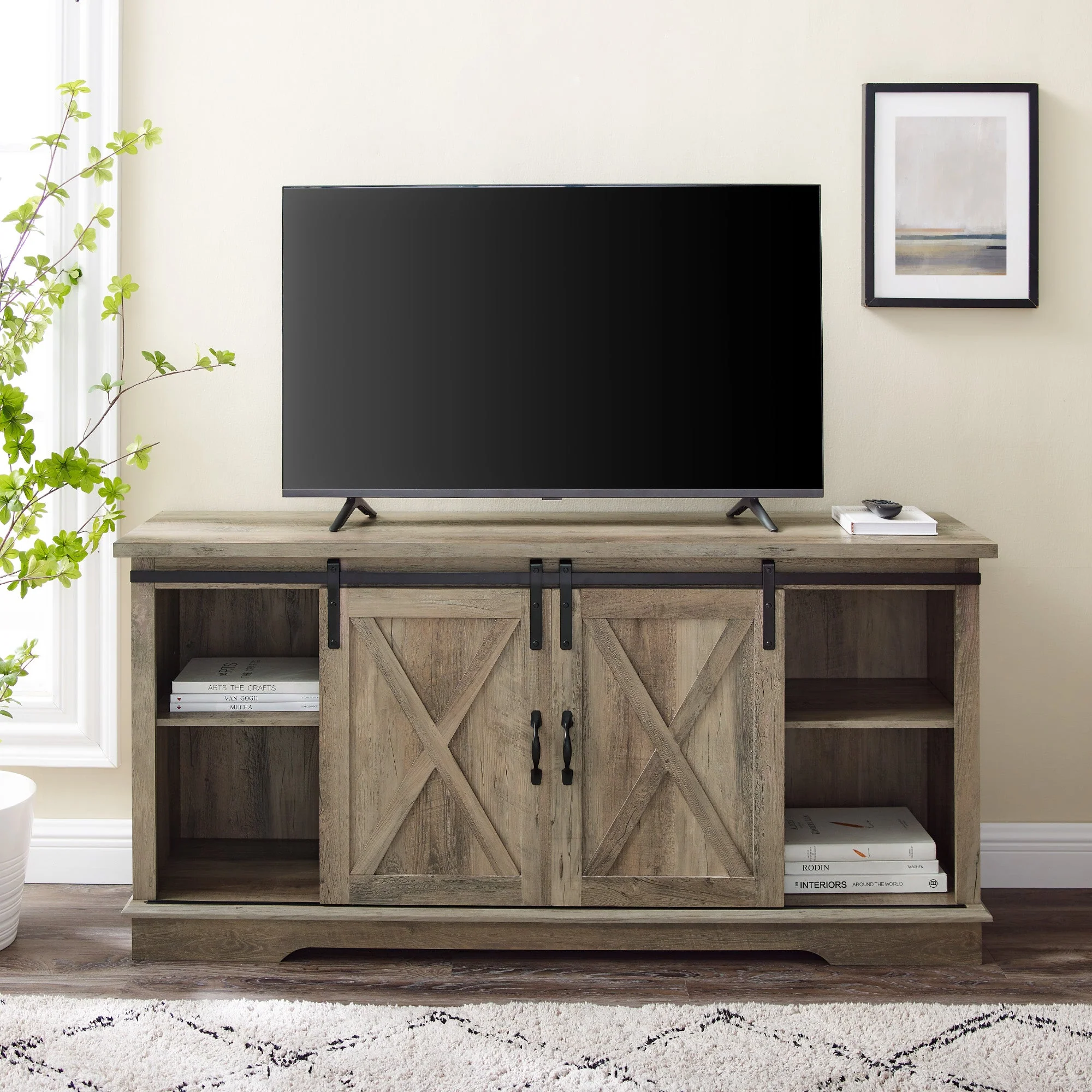 58 Sliding Barn Door TV Stand