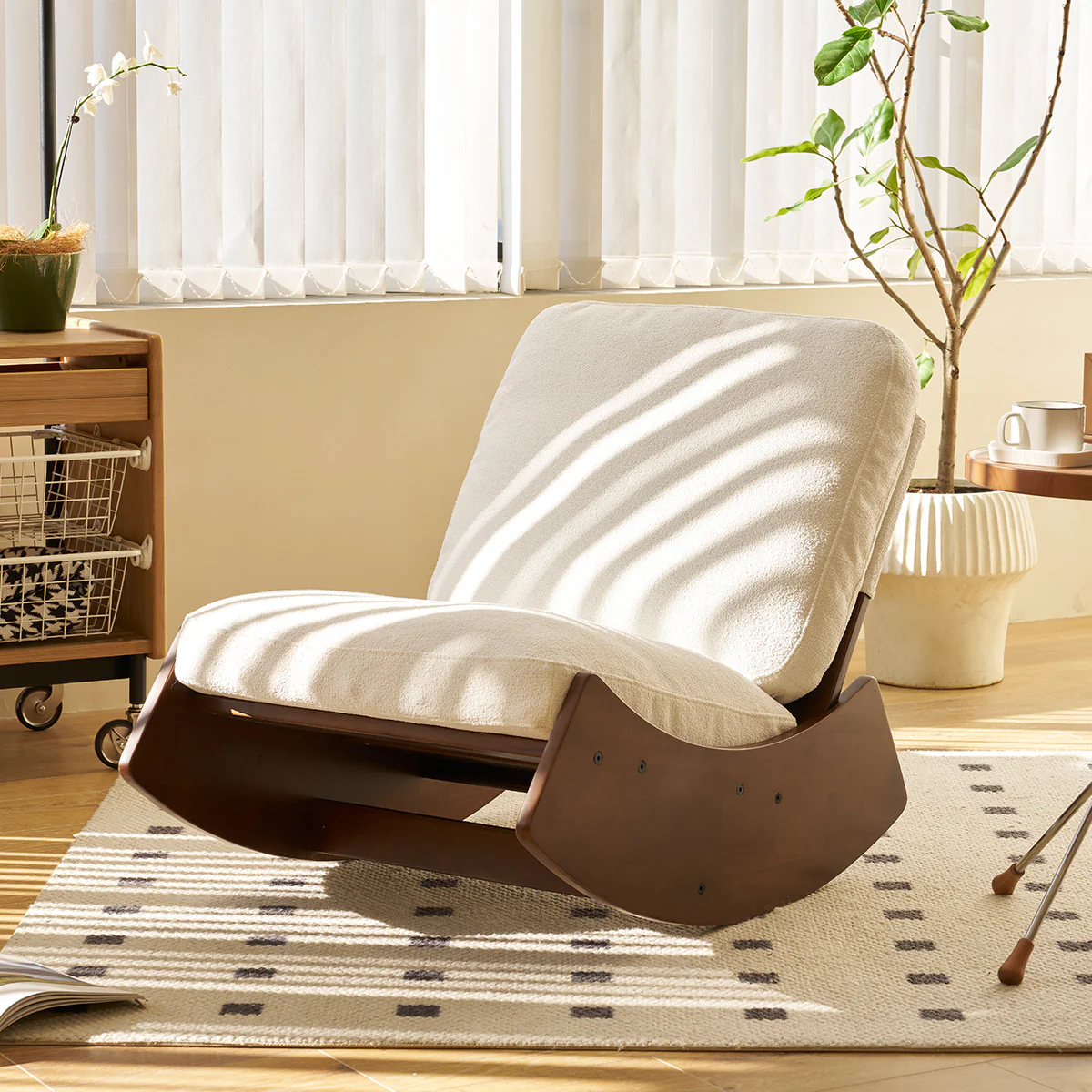 Walker Edison | Modern Glider Rocking Solid Wood Chair