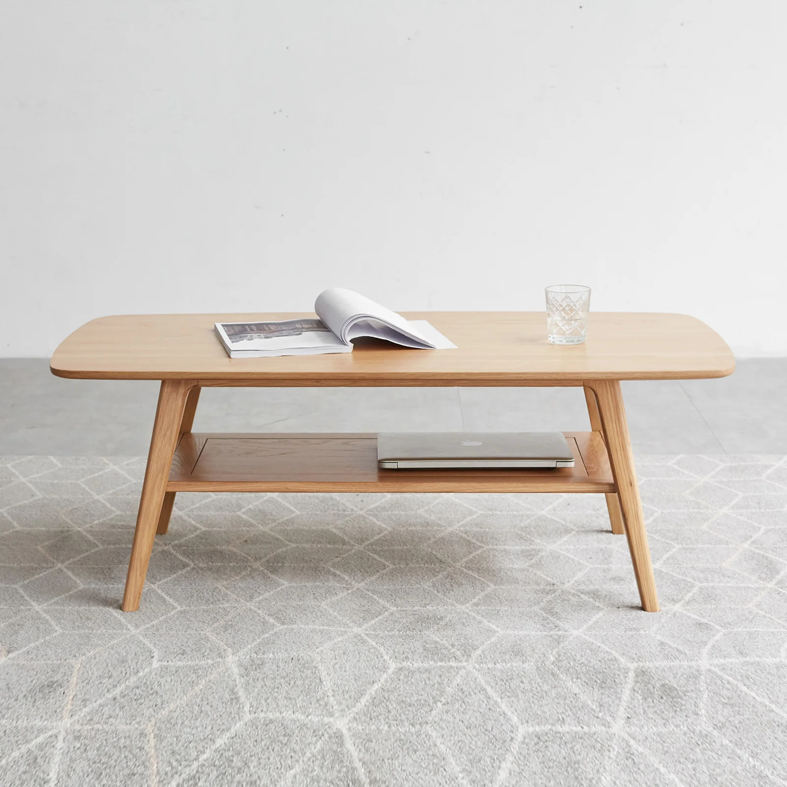 Walker Edison | Minimalist Solid Wood Coffee Table