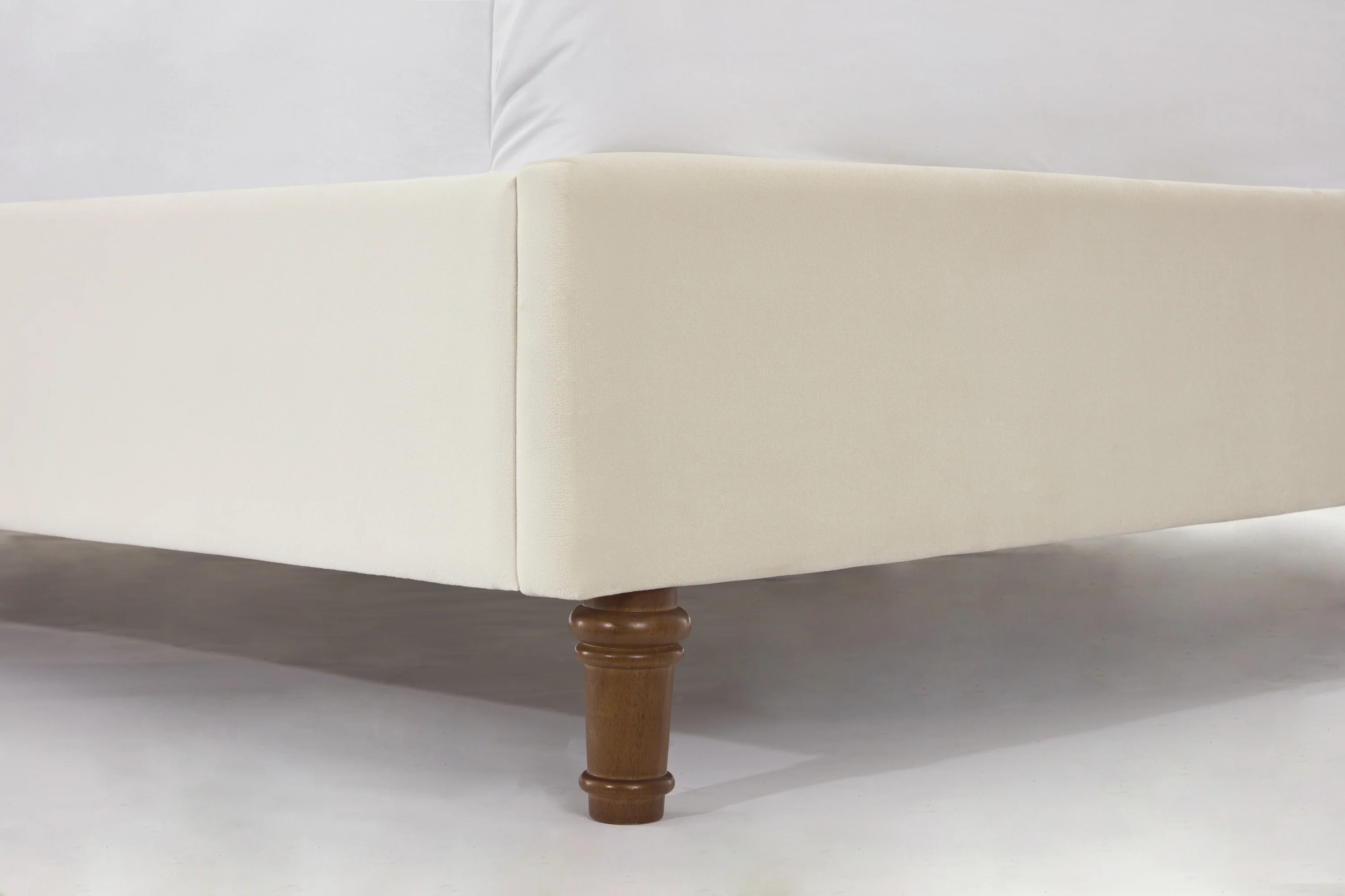 Walker Edison | Traditional Peyton Upholstered 54 High Headboard King Bed