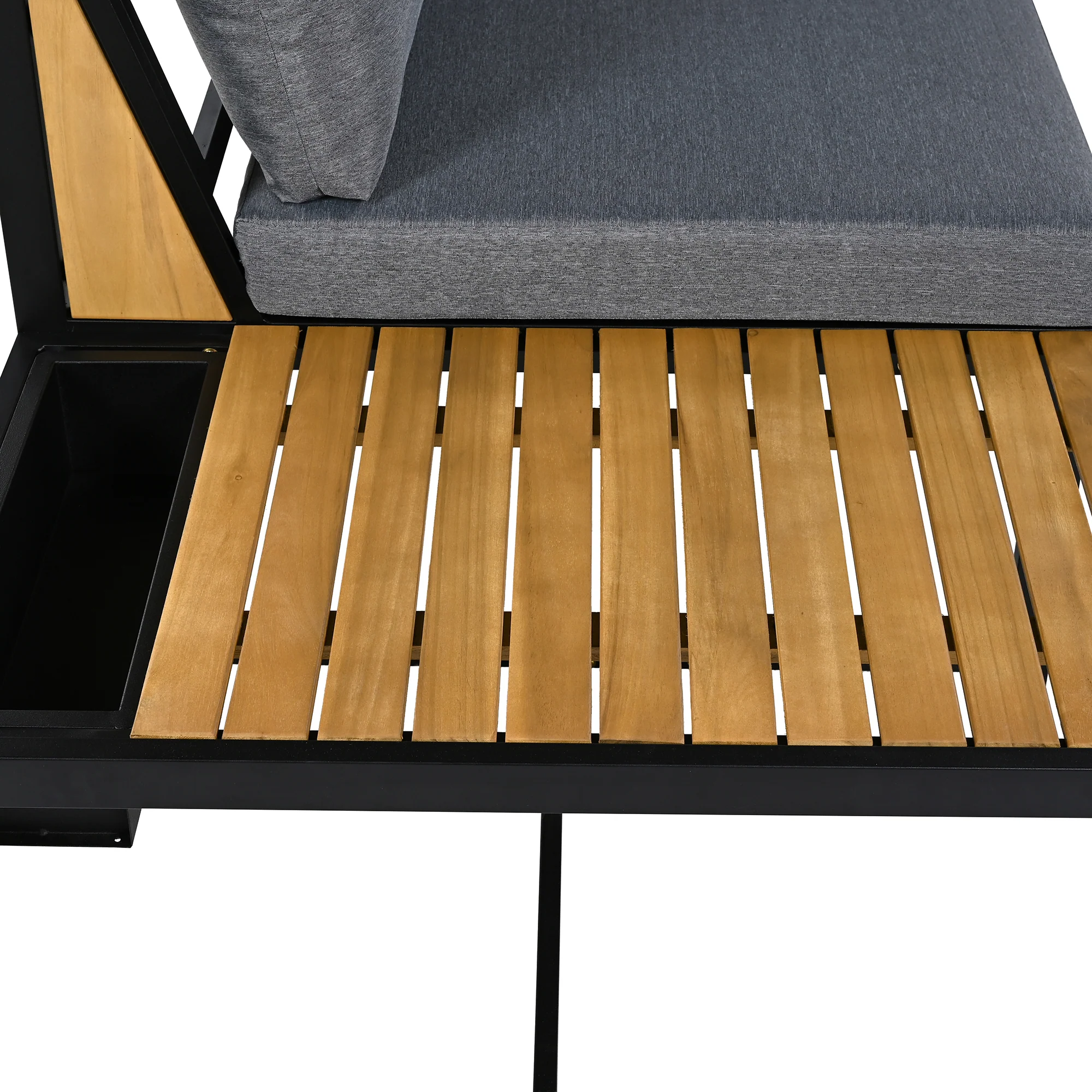 Walker Edison | 4 Pieces Outdoor Patio Sofa Sectional Set with Coffee and Side Tables