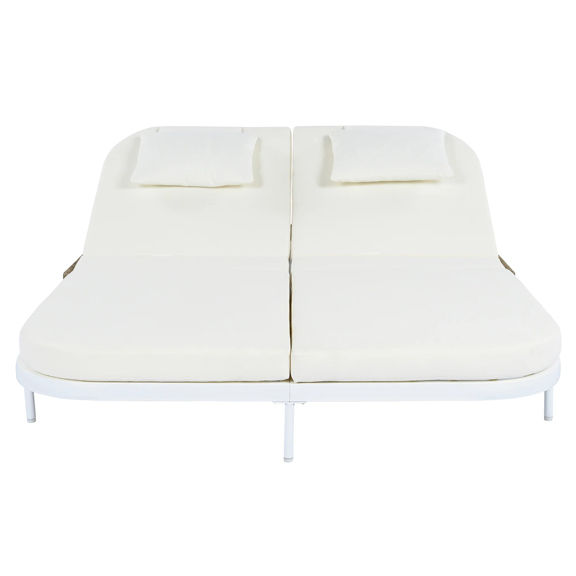 Walker Edison | Minimalist Outdoor Patio Rattan Adjustable Daybed