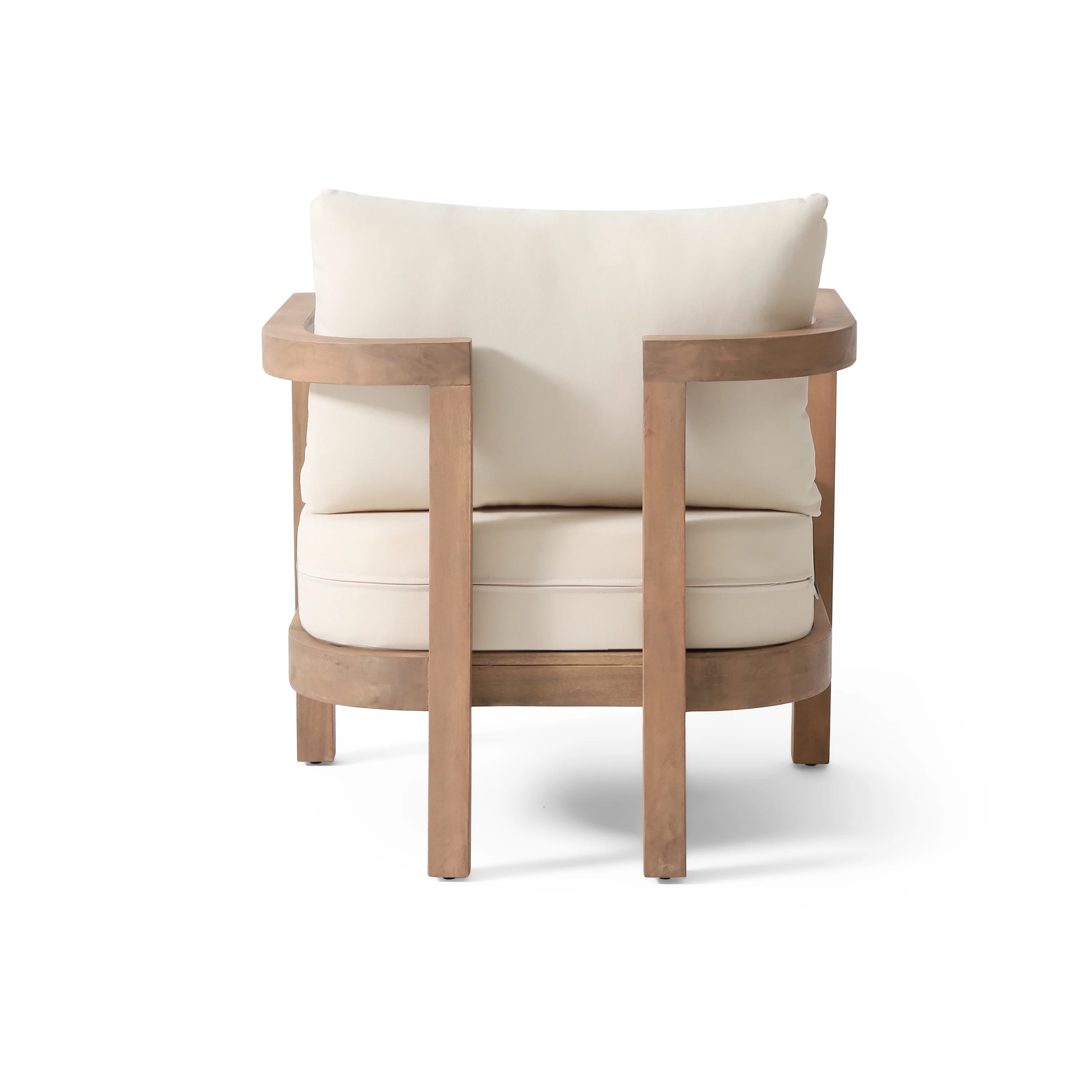 Walker Edison | Modern Outdoor Acacia Wood Patio Club Chair