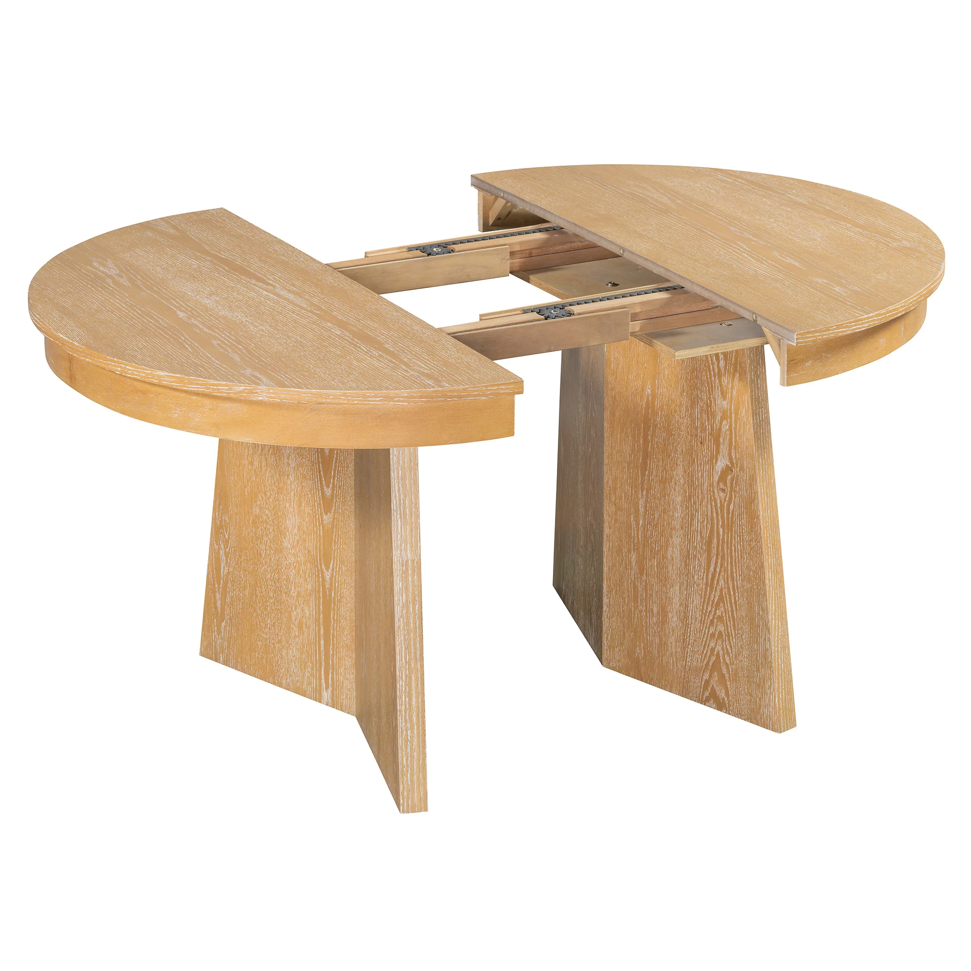 Walker Edison | Extendable 5-Piece Round Dining Table Set for 4