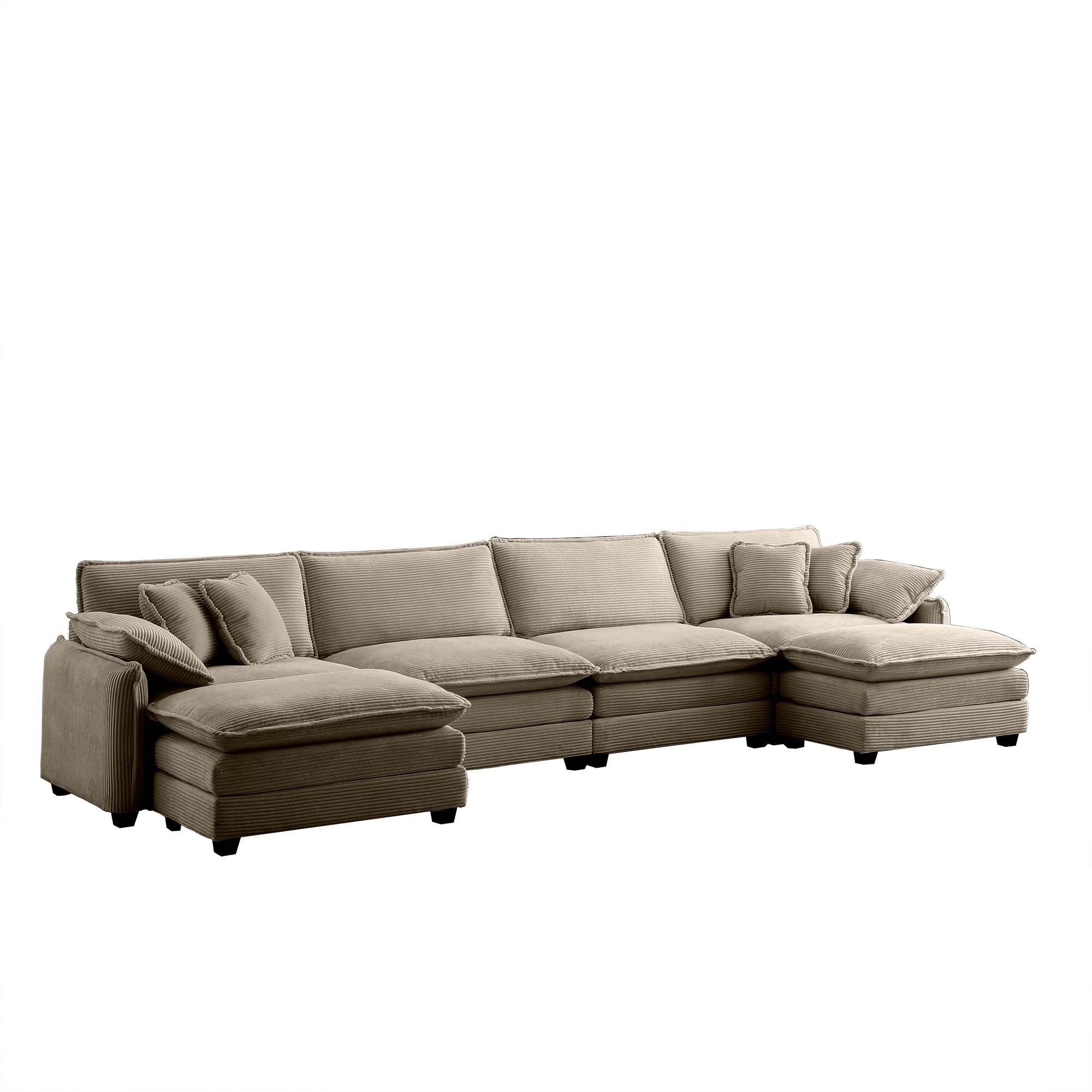 Walker Edison | Retro Chic: Corduroy Couch Cloud Modular Sofa Design