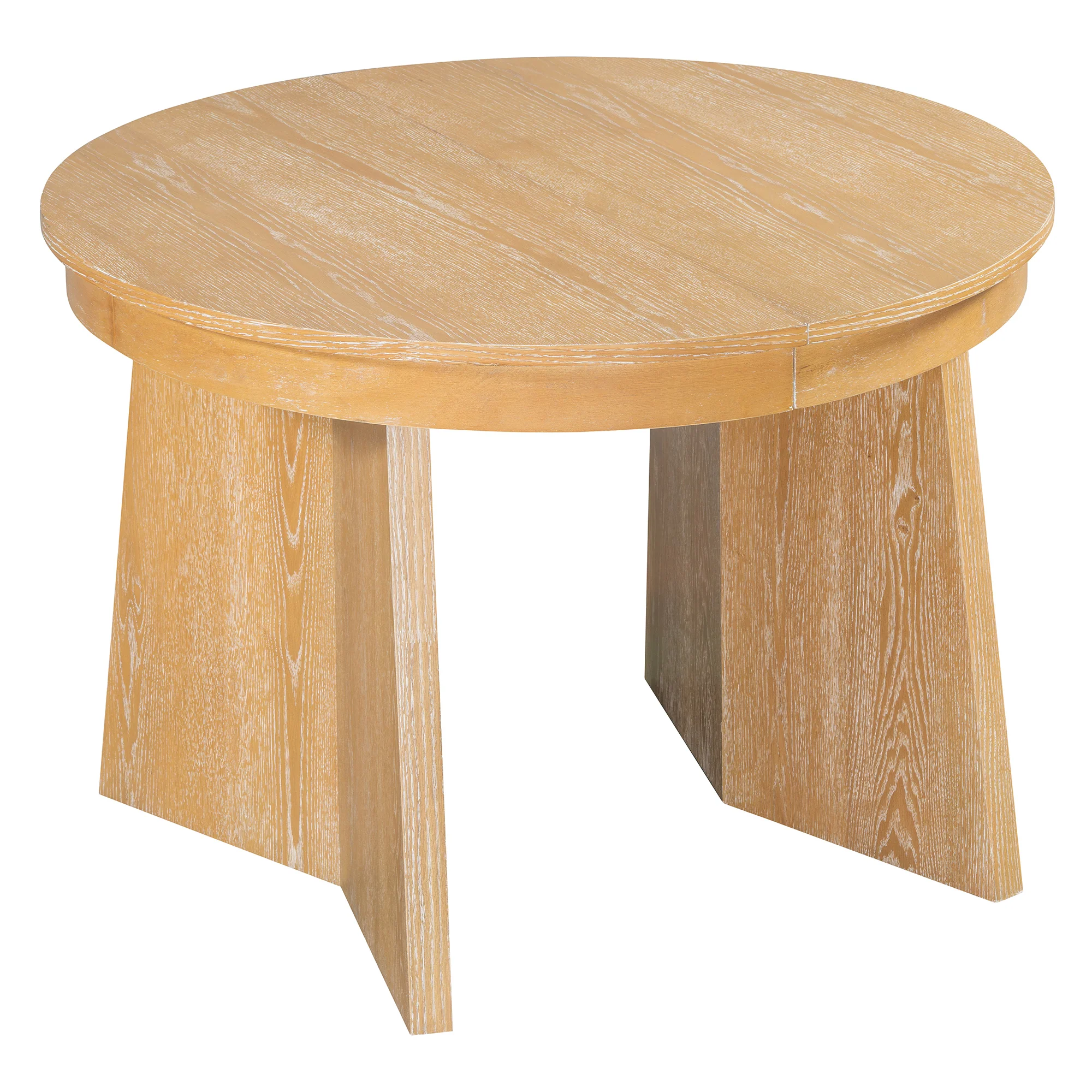 Walker Edison | Extendable 5-Piece Round Dining Table Set for 4