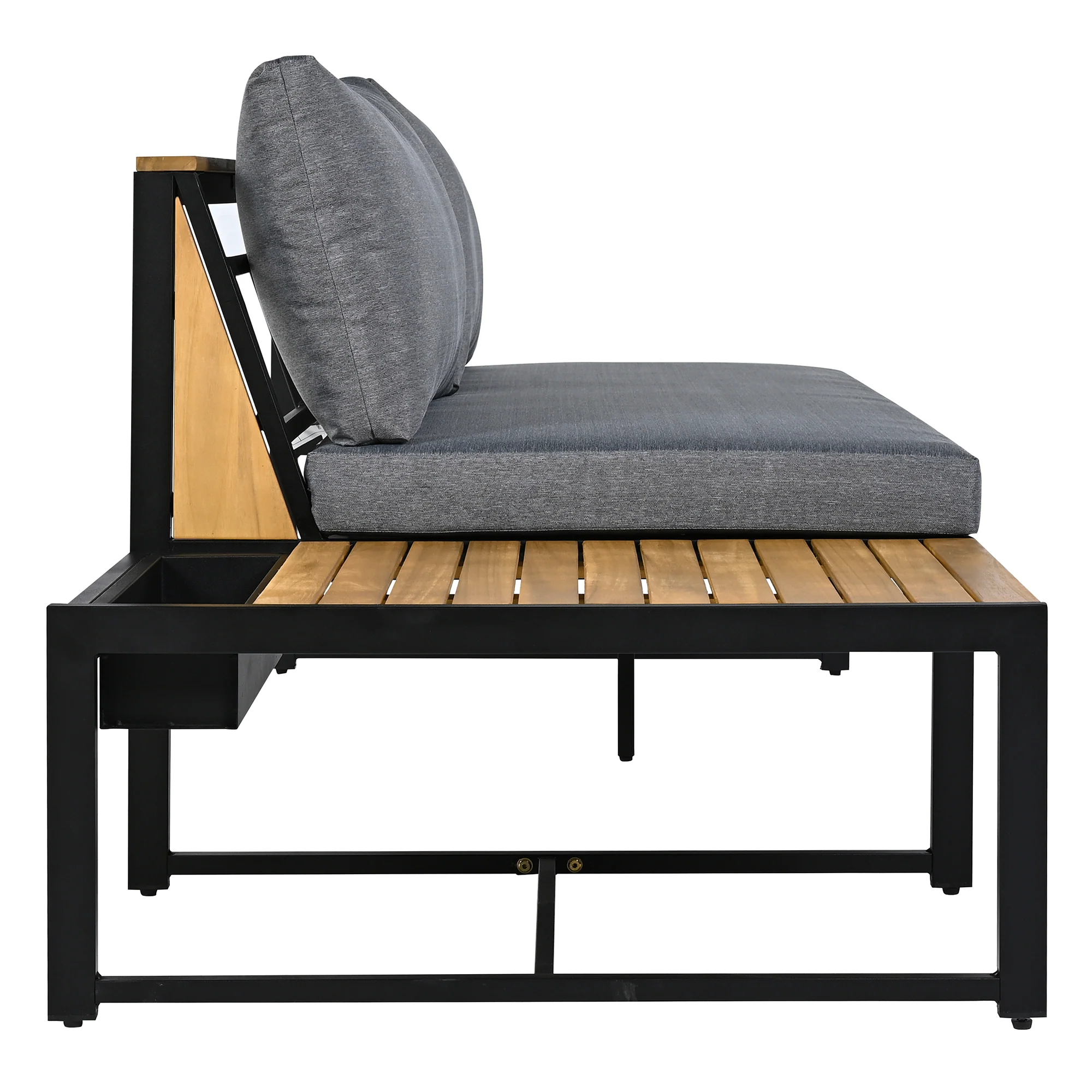 Walker Edison | 4 Pieces Outdoor Patio Sofa Sectional Set with Coffee and Side Tables