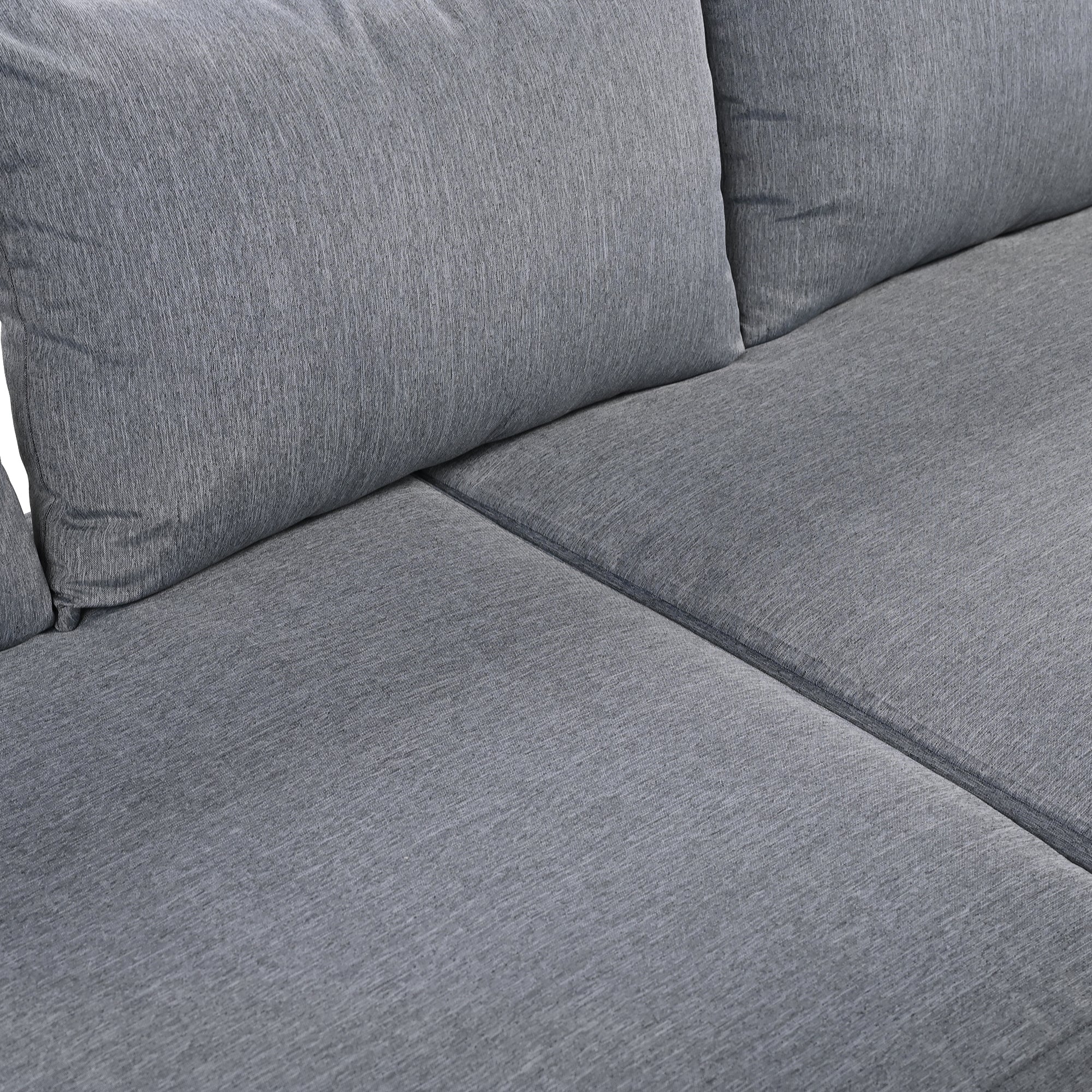 Walker Edison | Outdoor Patio Steel 4 Piece Sofa Set