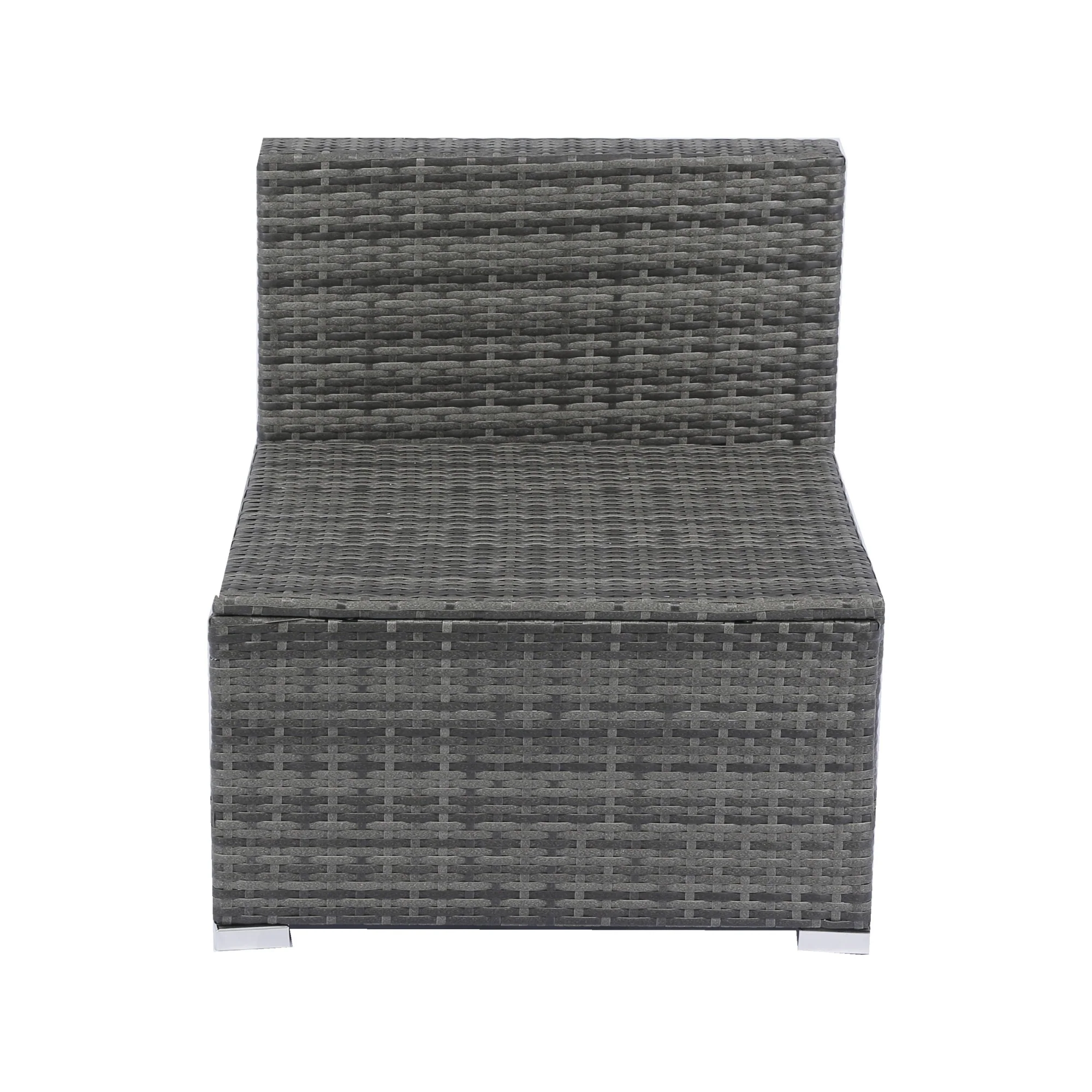 Walker Edison | 7-Piece Outdoor Patio Canopy Wicker Rattan Sectional Sofa Set