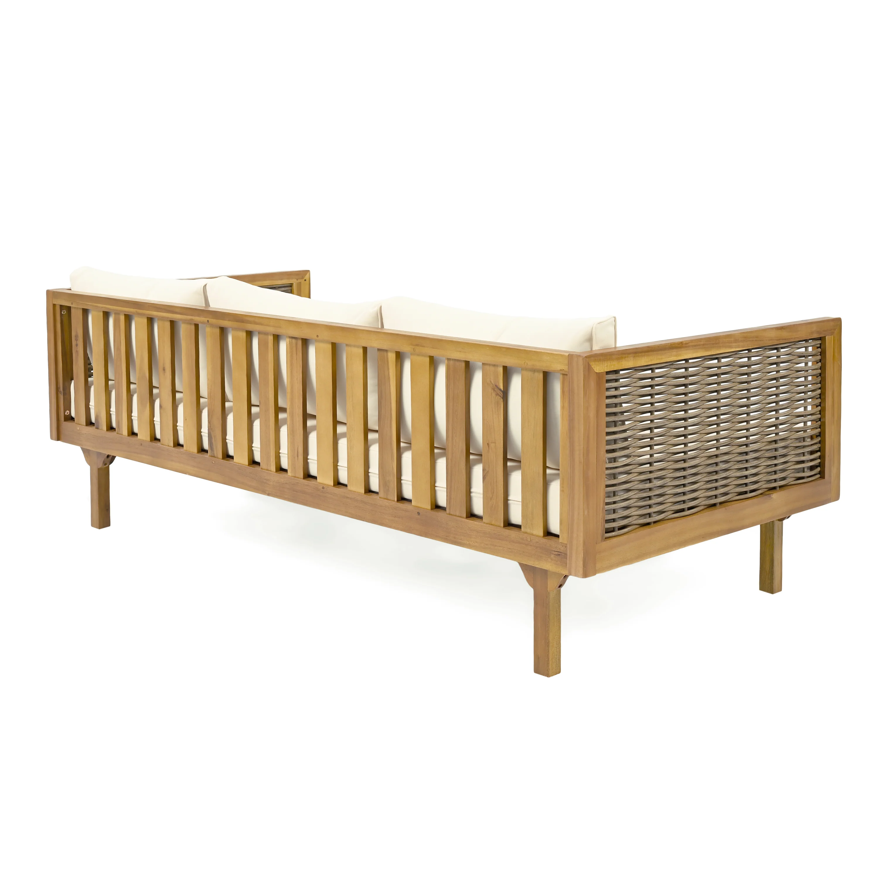 Walker Edison | Outdoor Teak Wood Daybed Sofa