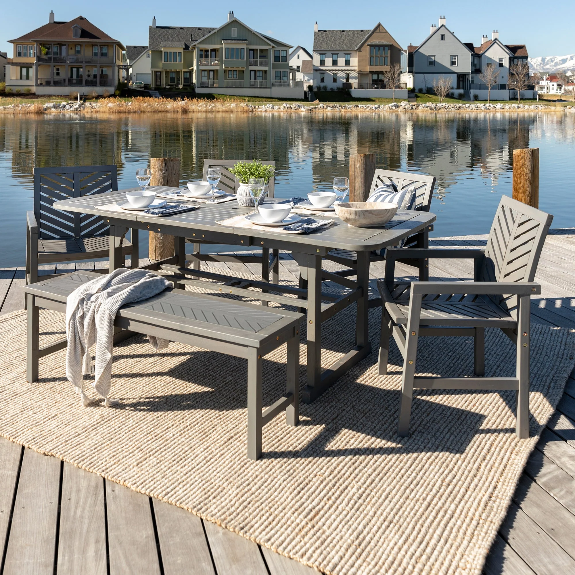 6-Piece Vincent Extendable Outdoor Patio Dining Set